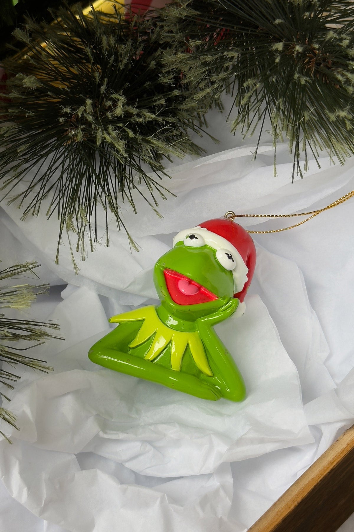 The Muppets Kermit Resin Christmas Ornament