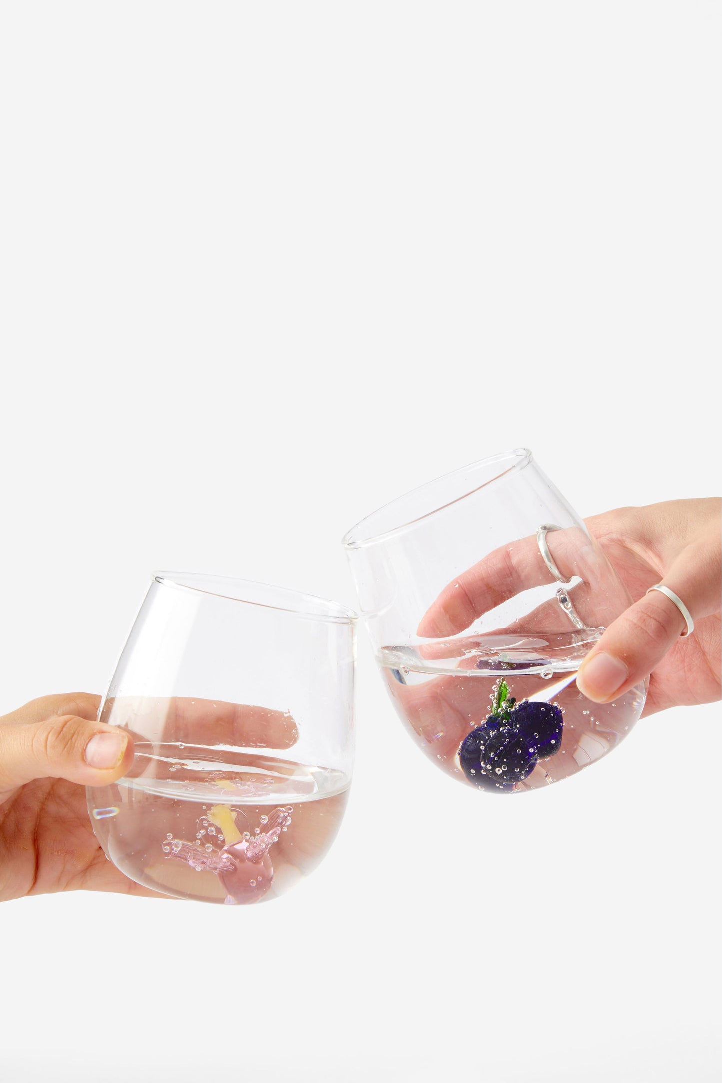 Set Of 2 Glass Icon Tumblers