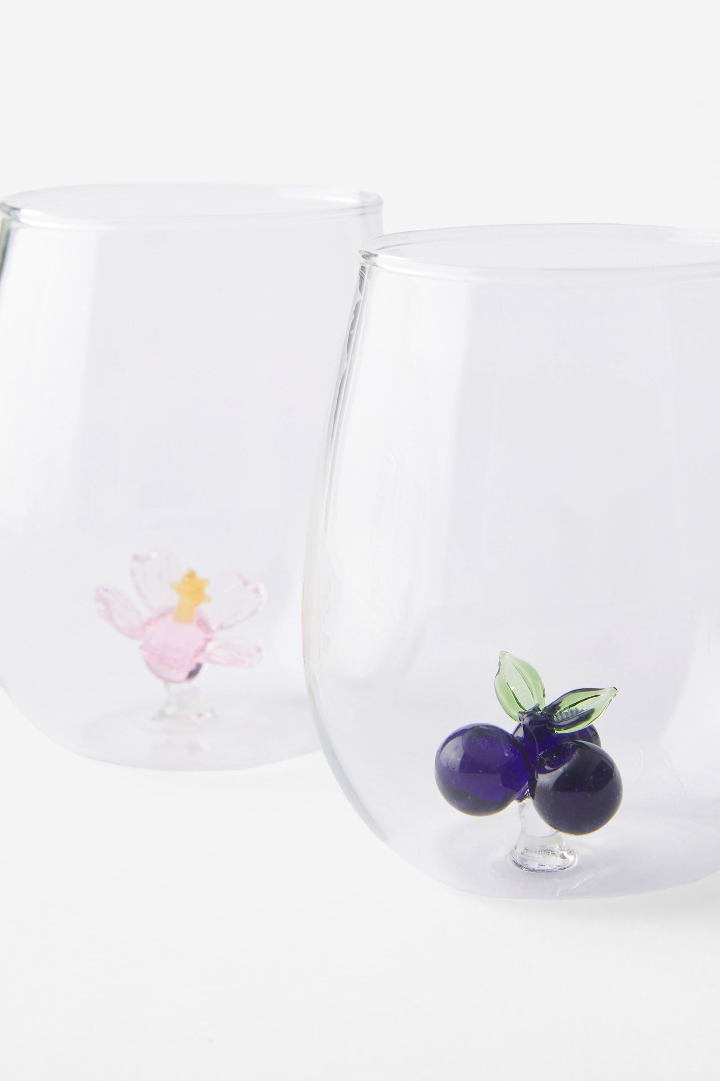 Set Of 2 Glass Icon Tumblers
