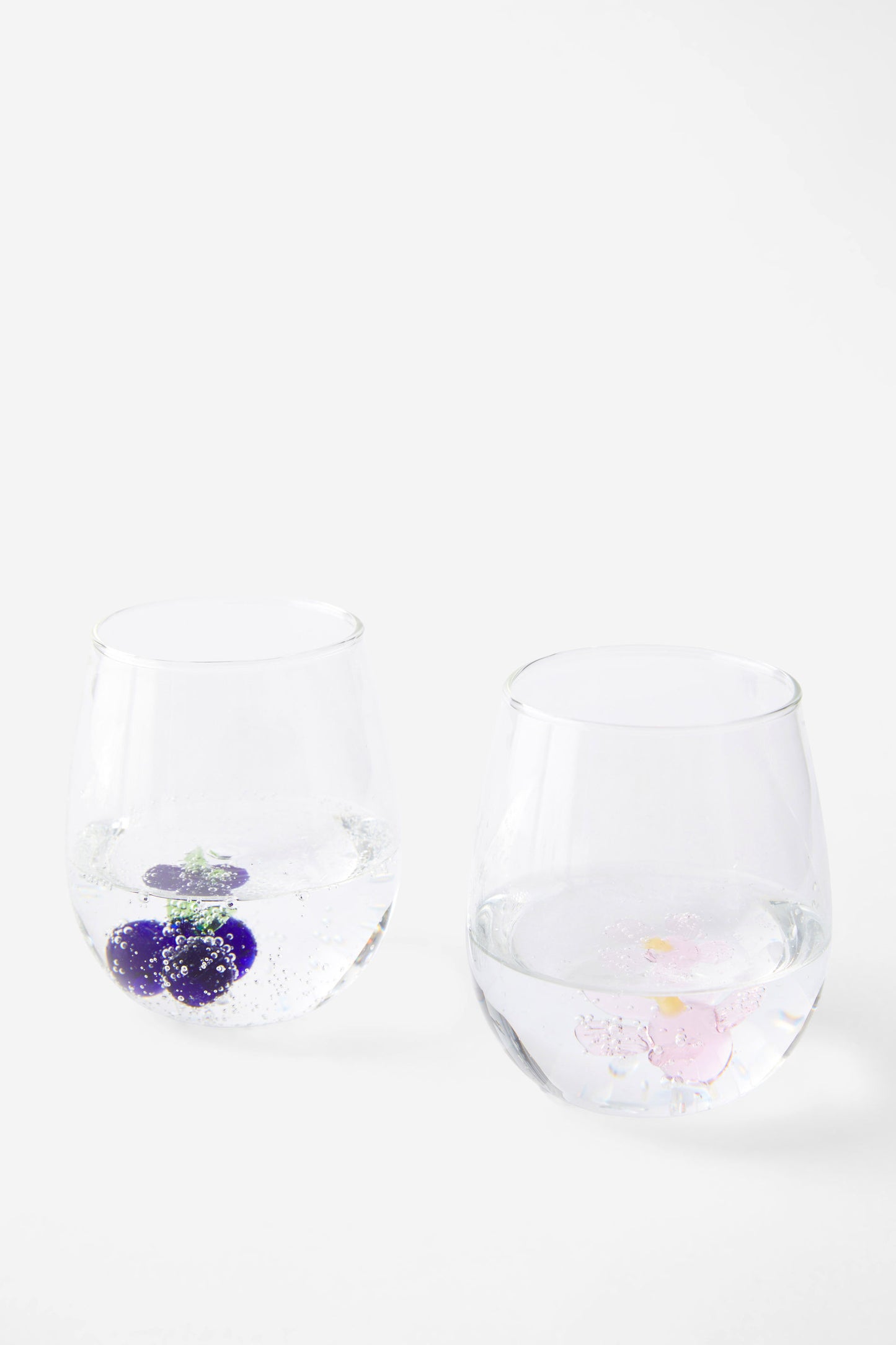Set Of 2 Glass Icon Tumblers