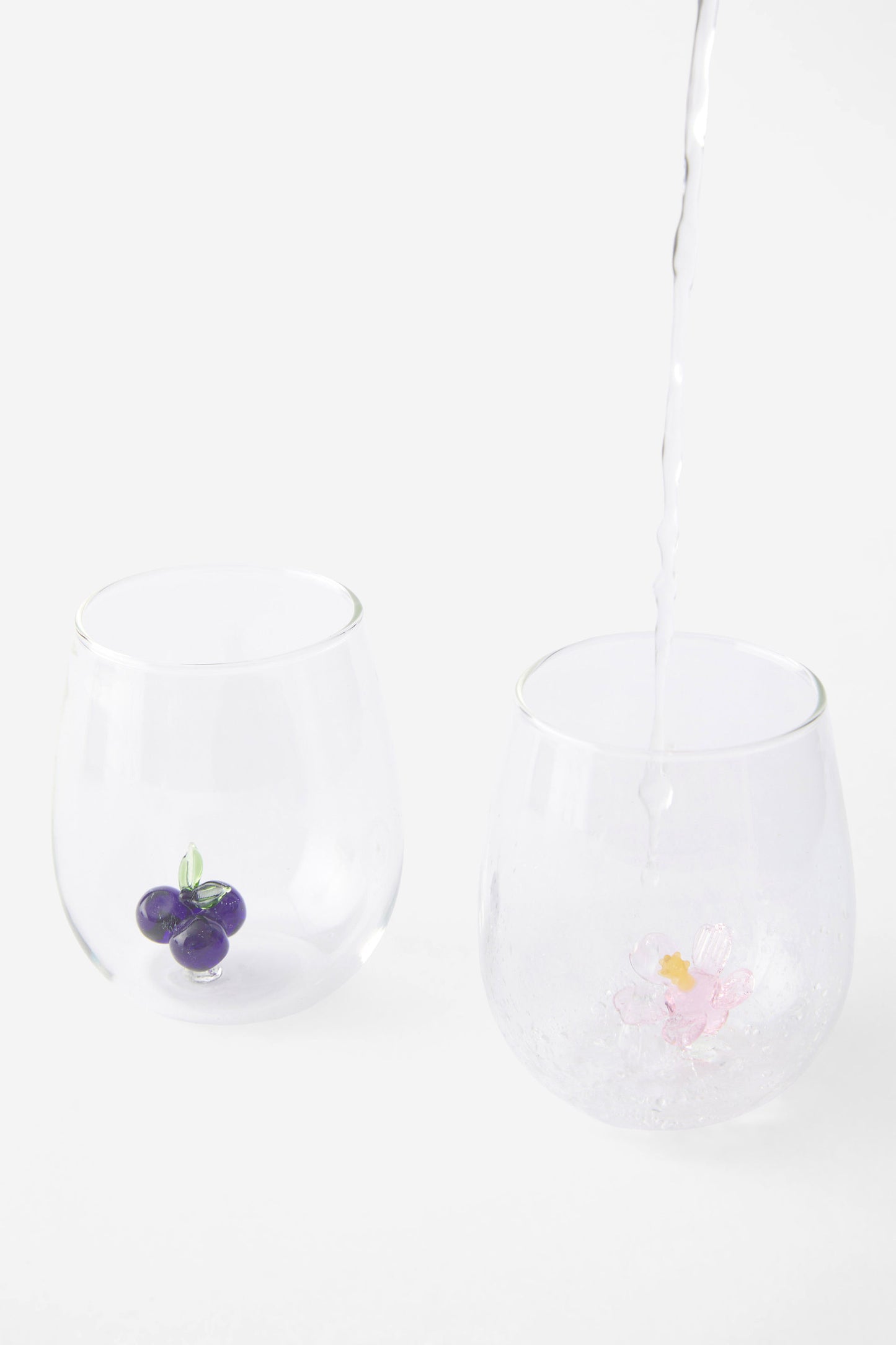 Set Of 2 Glass Icon Tumblers