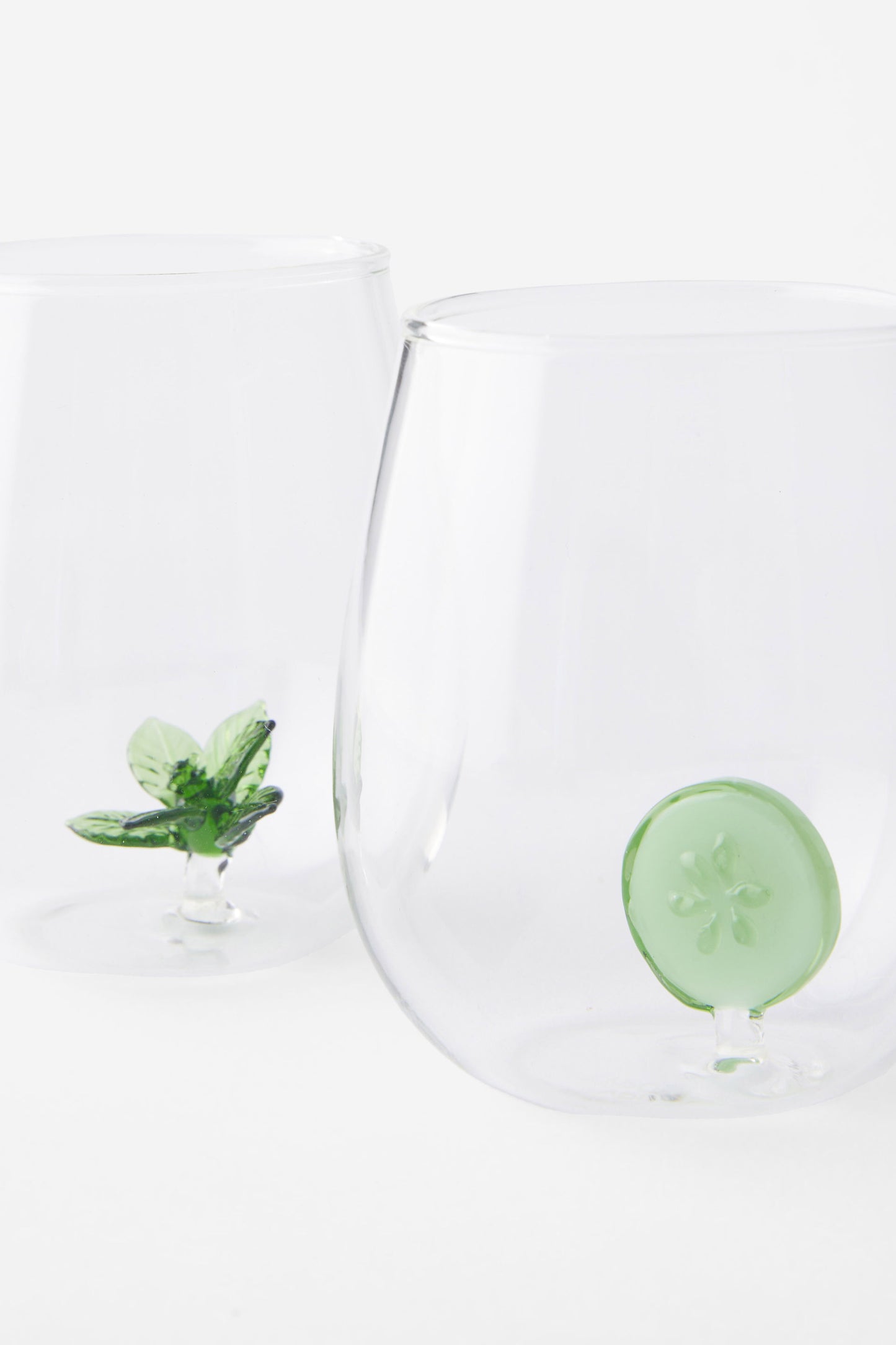 Set Of 2 Glass Icon Tumblers