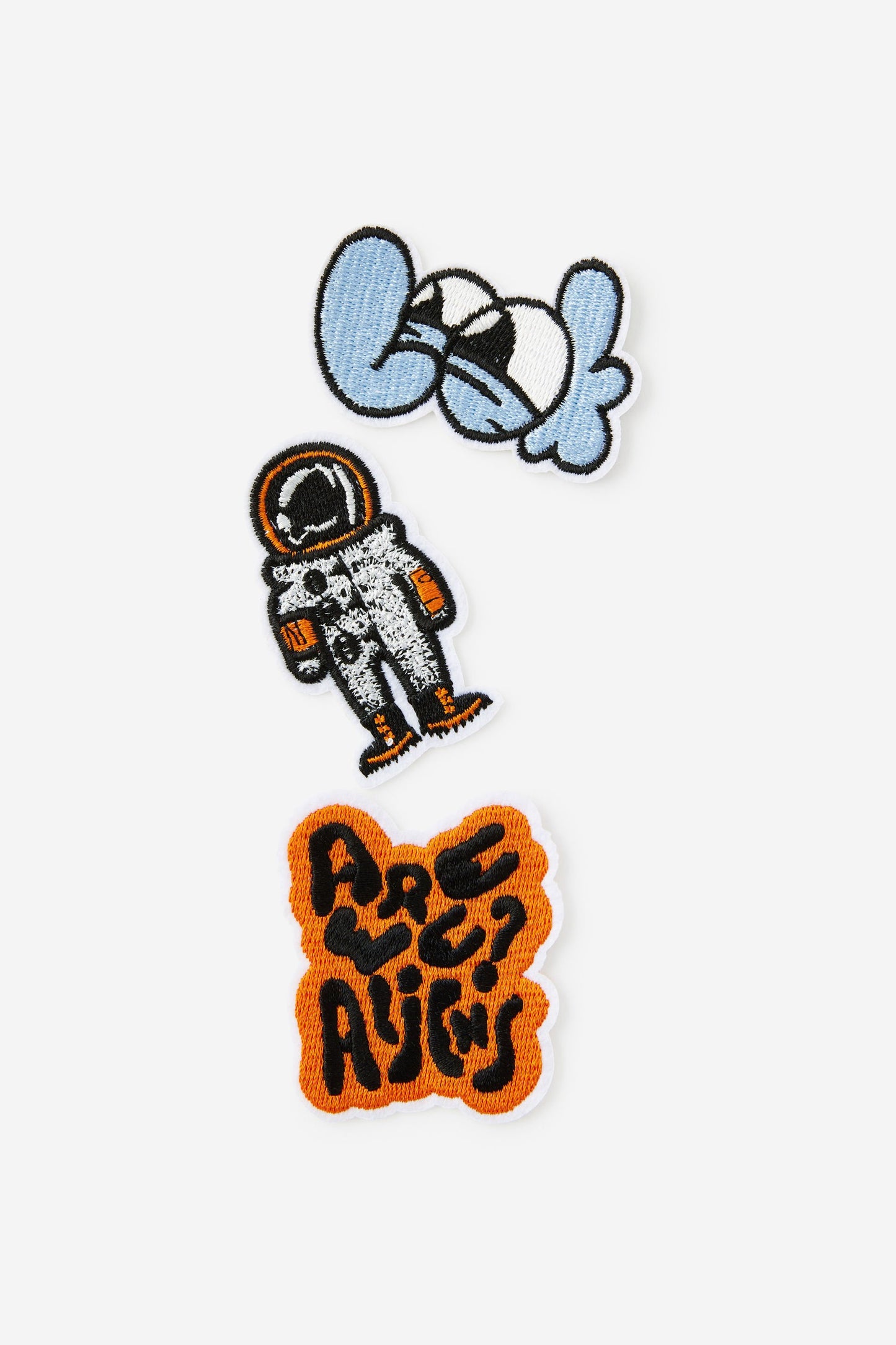 Doodle Boy Iron On Patches - 3 Pack