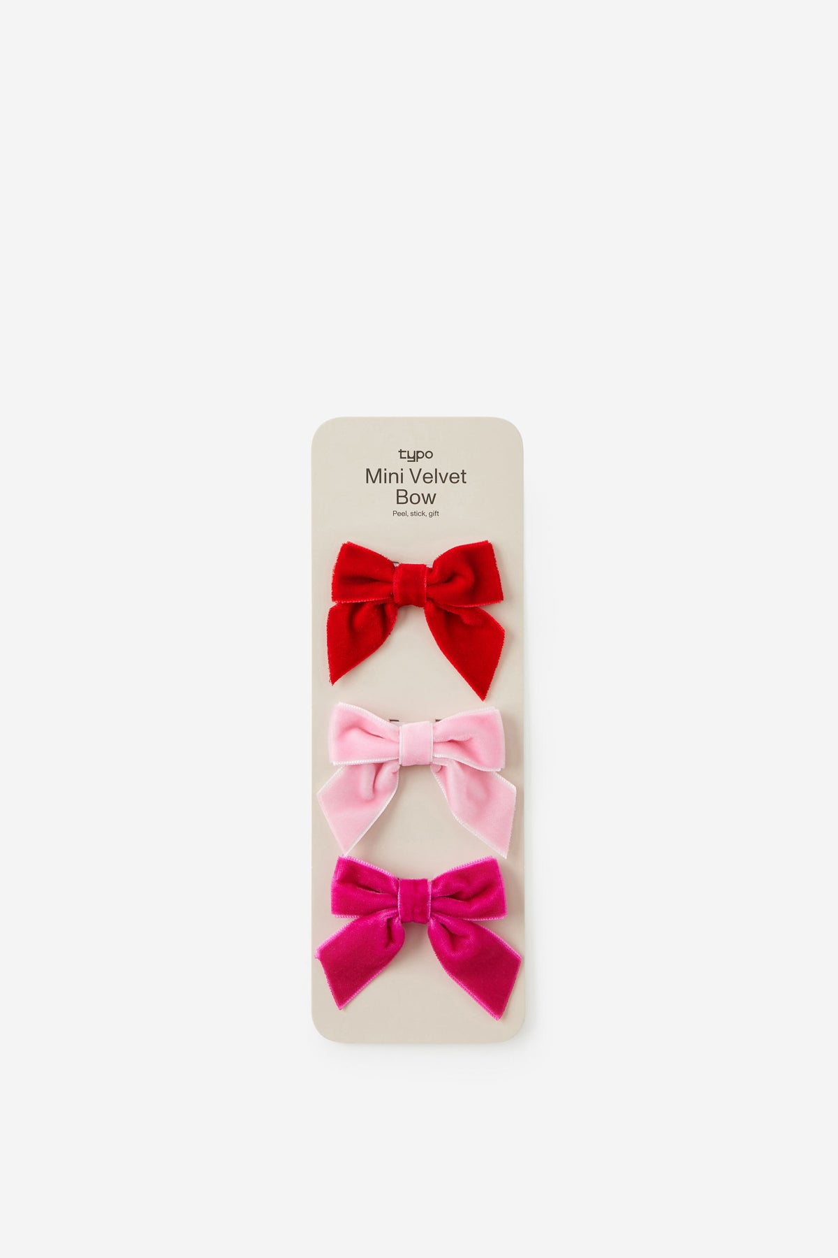 Mini Velvet Bow 3Pk