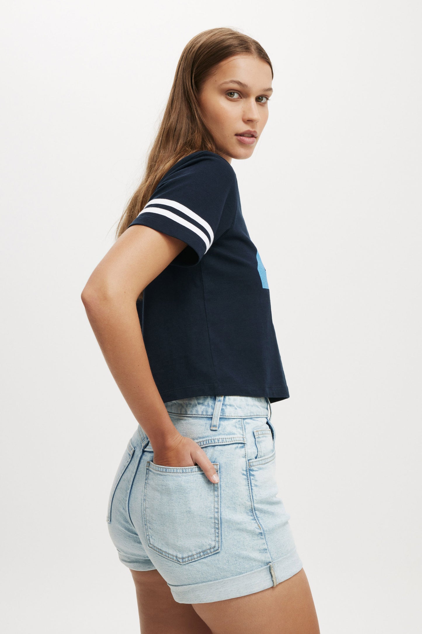High Rise Classic Stretch Denim Short