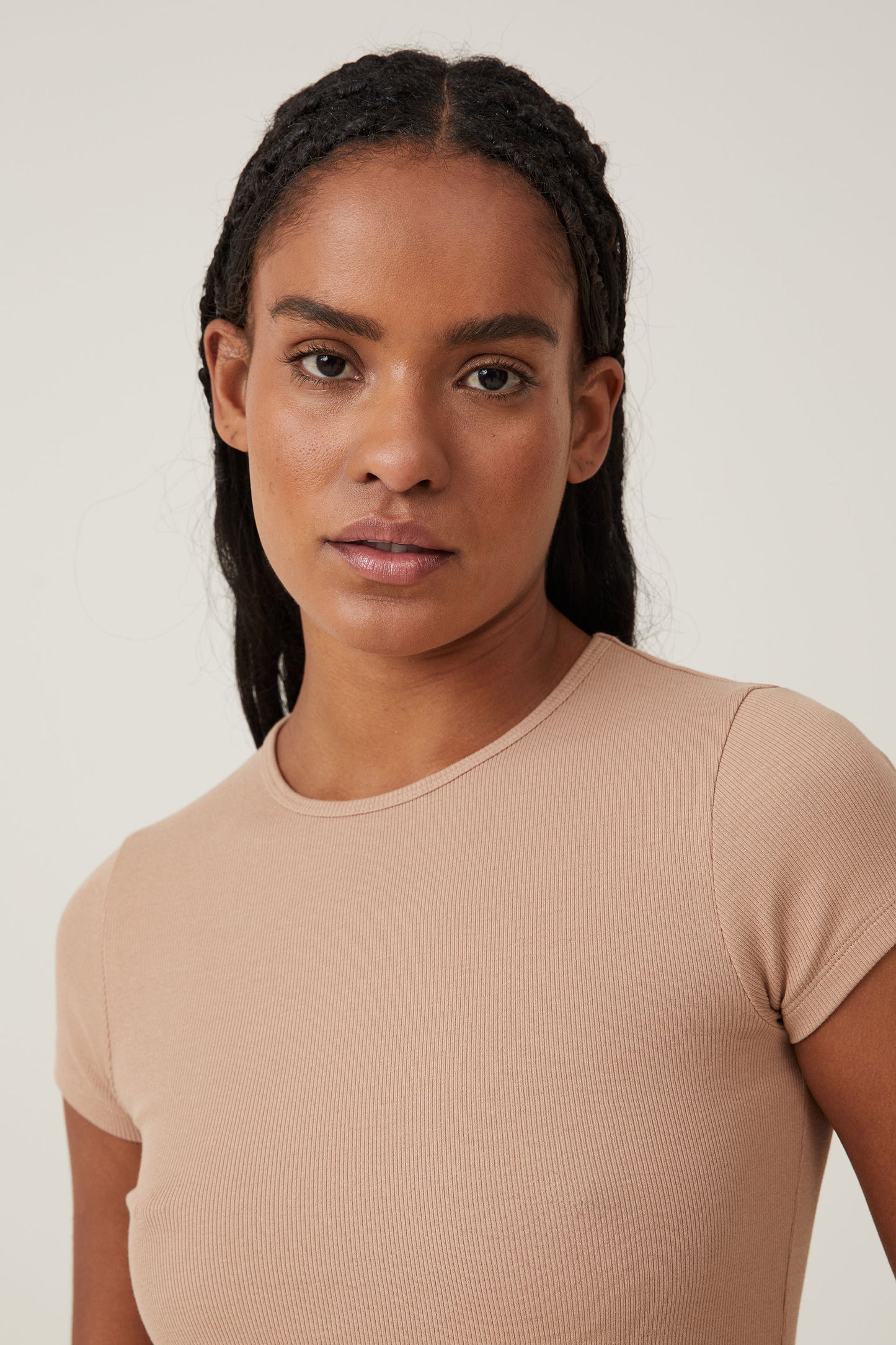 The One Organic Rib Crew Short Sleeve Tee