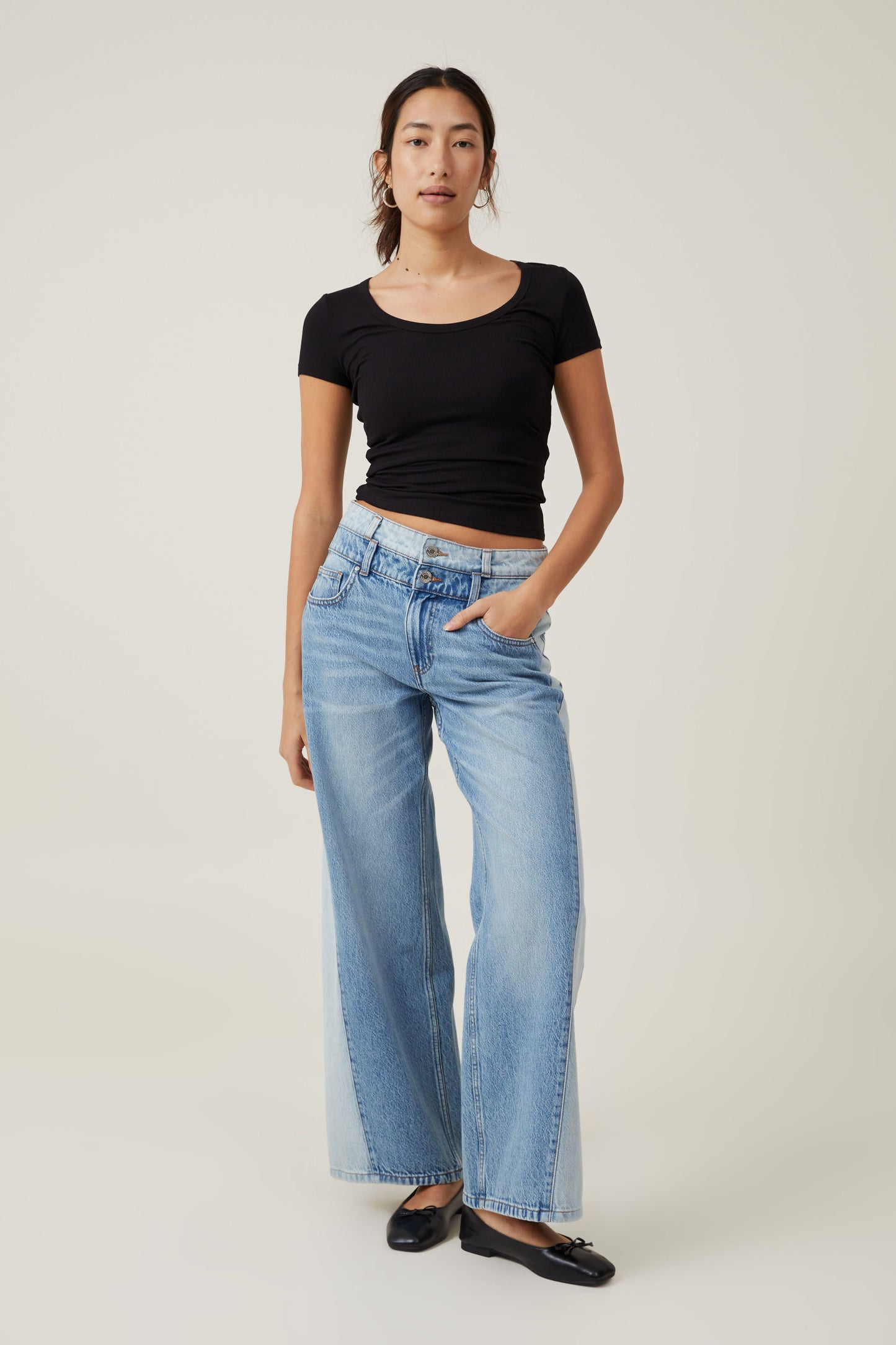 Staple Rib Scoop Neck Short Sleeve Top