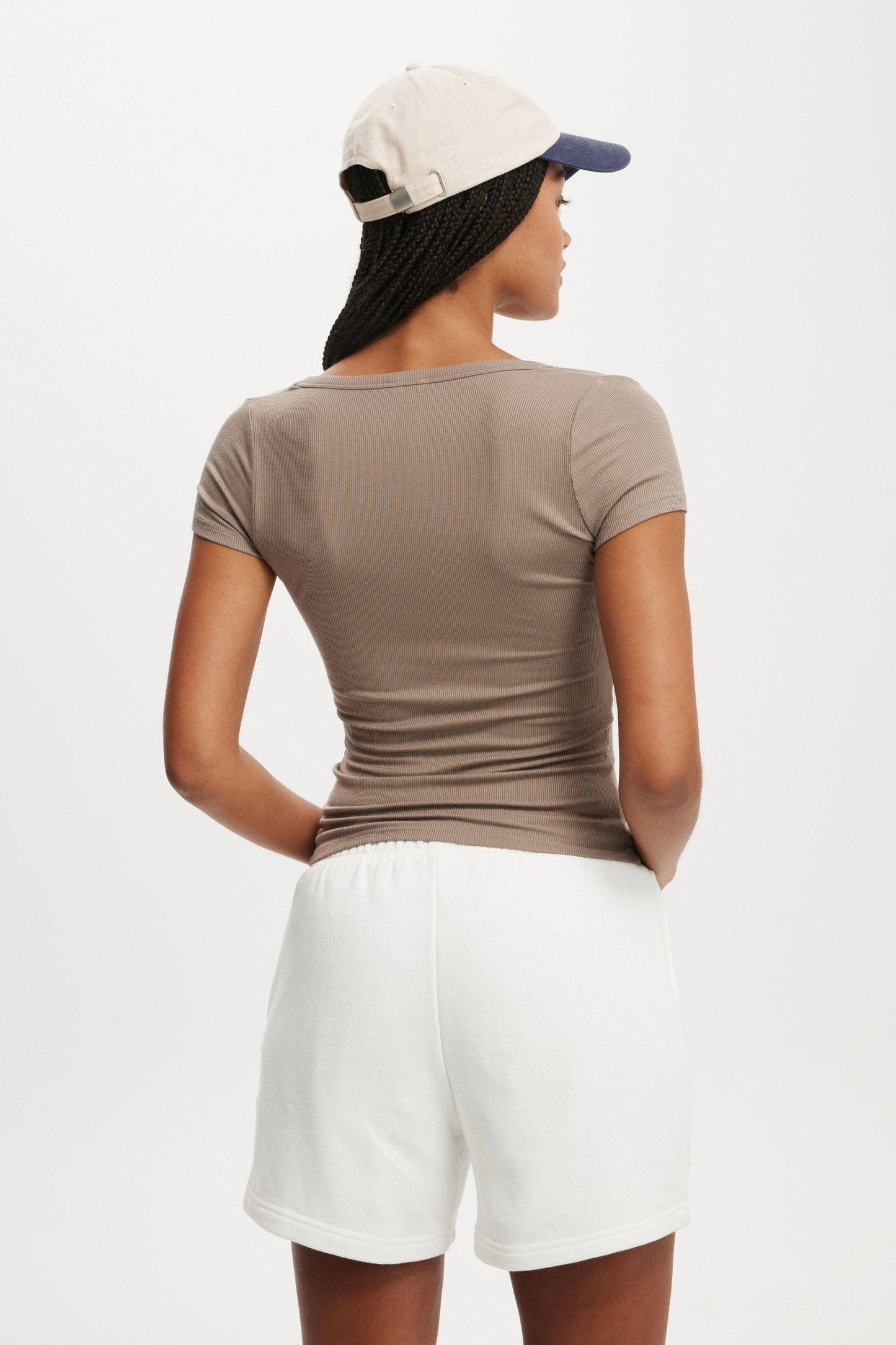 Staple Rib Scoop Neck Short Sleeve Top