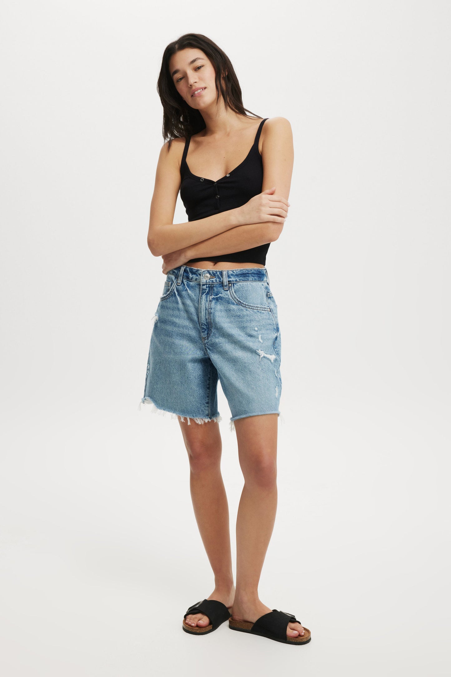 Relaxed Denim Short