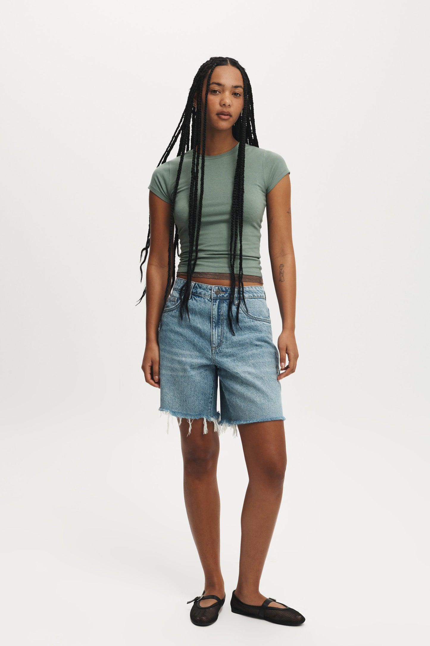 Relaxed Denim Short
