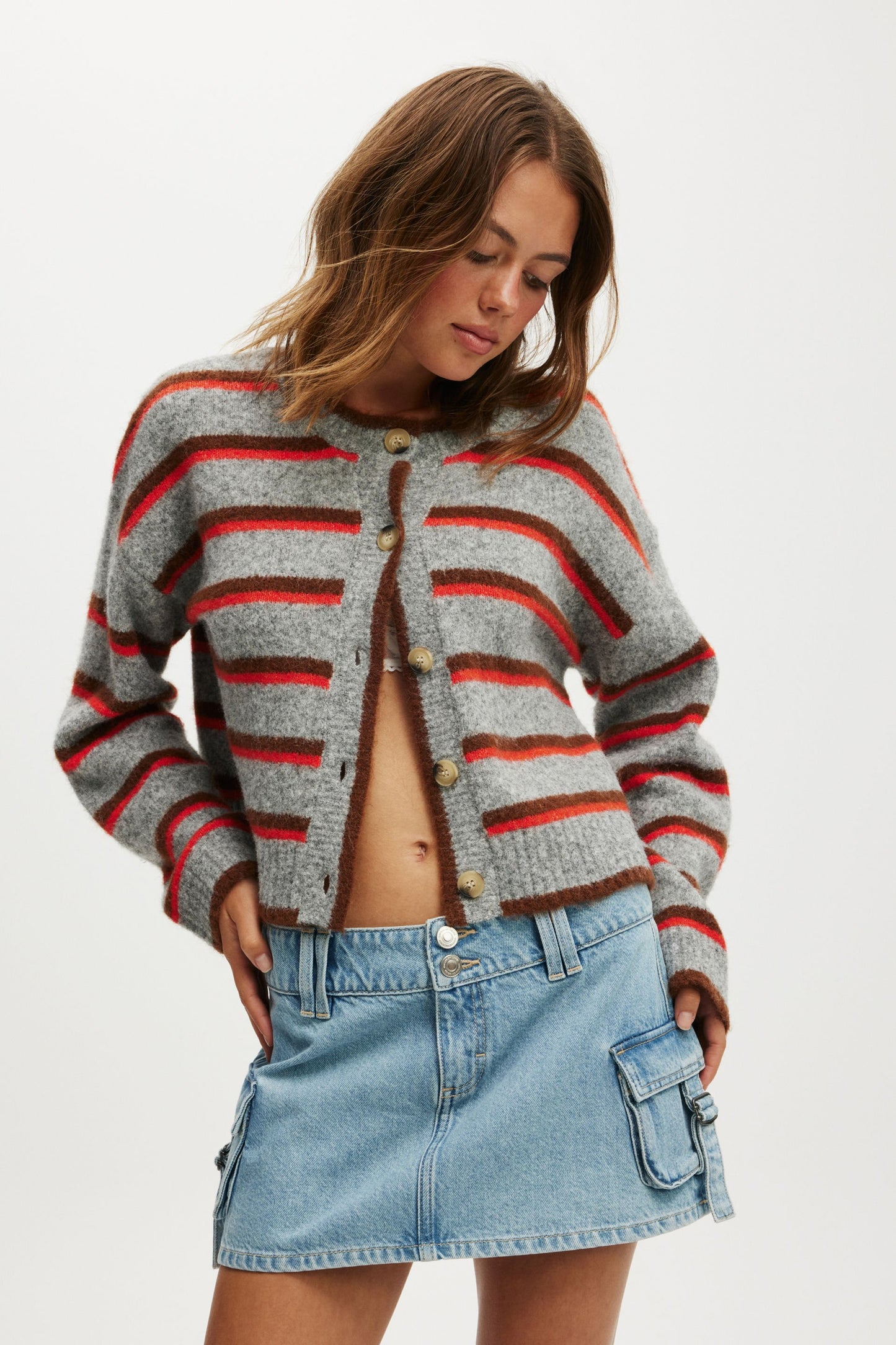 Cargo Denim Mini Skirt