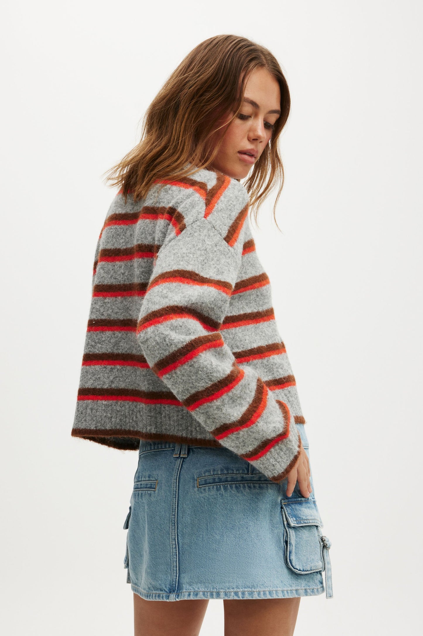 Cargo Denim Mini Skirt