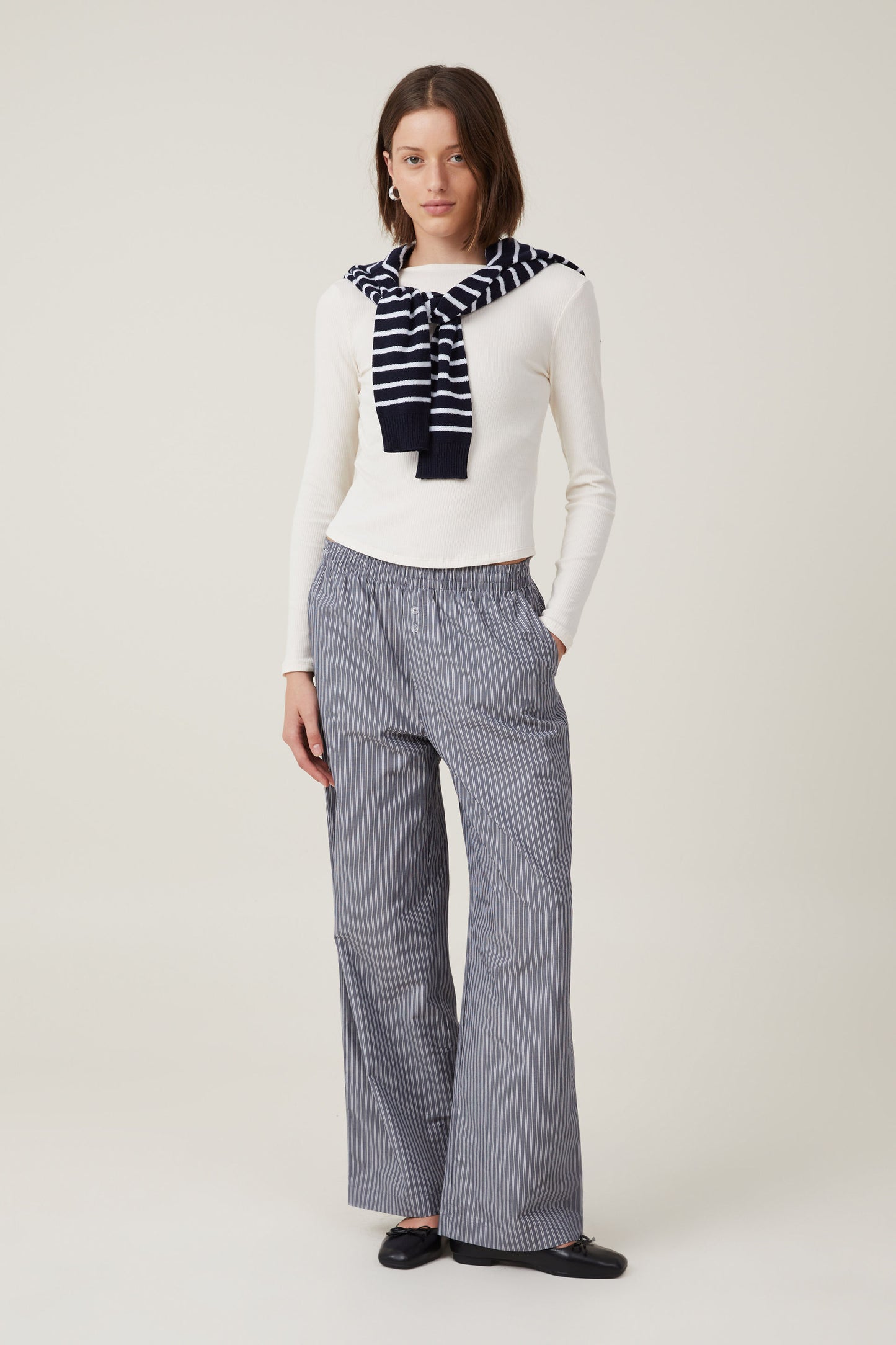 Margot Boat Neck Long Sleeve Top