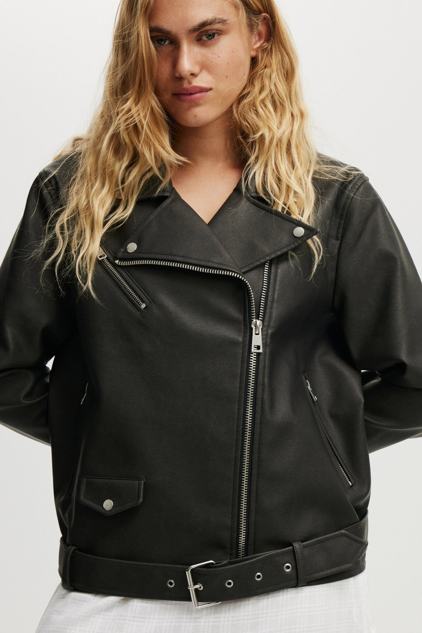 Roman Faux Leather Biker Jacket