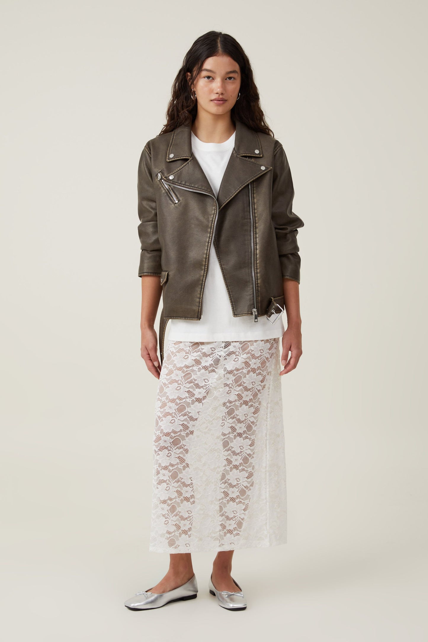 Roman Faux Leather Biker Jacket
