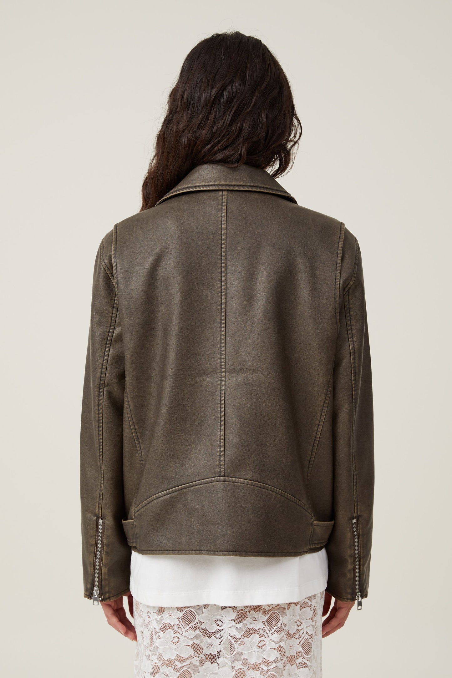 Roman Faux Leather Biker Jacket