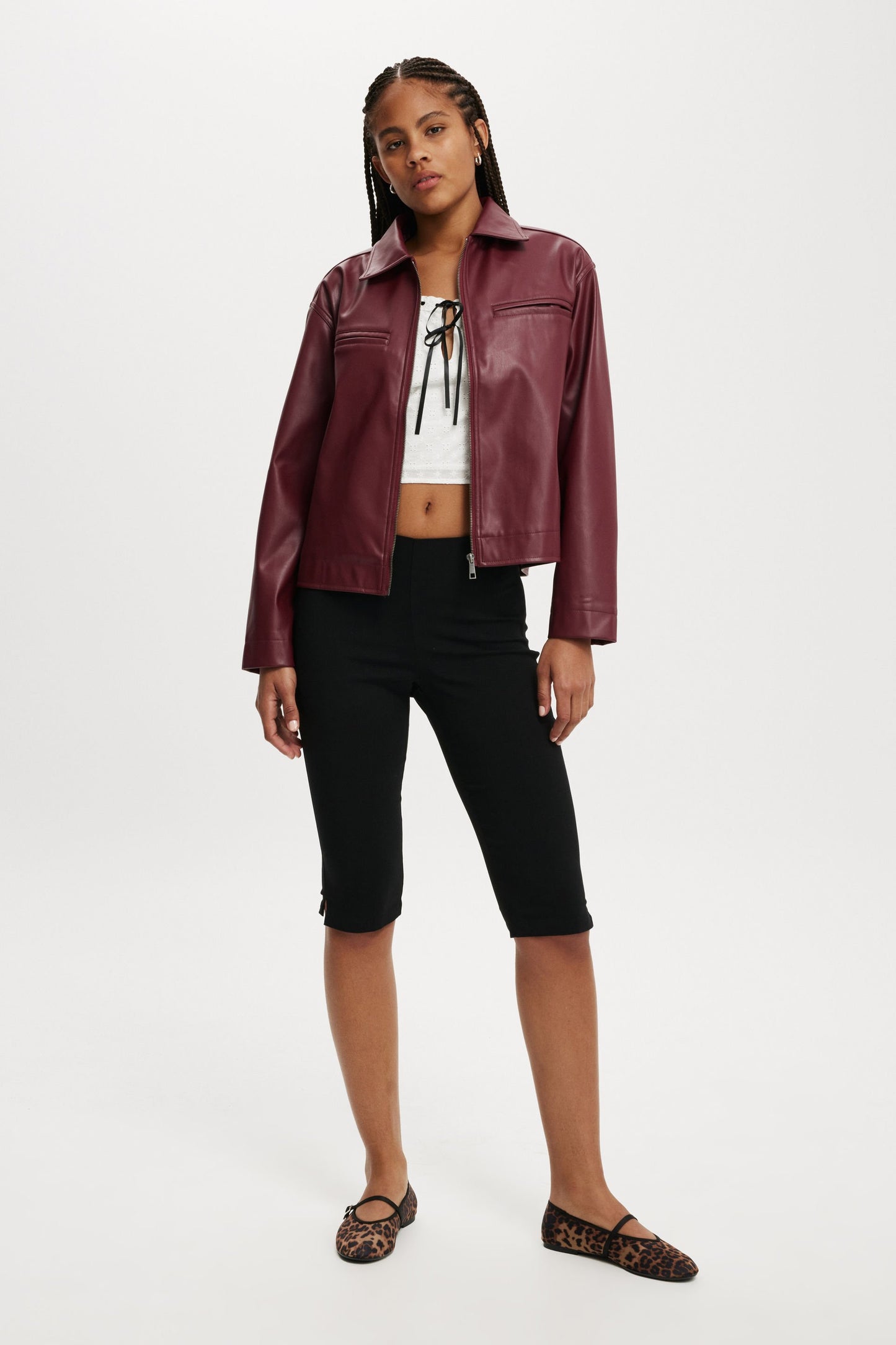 Ivy Faux Leather Jacket