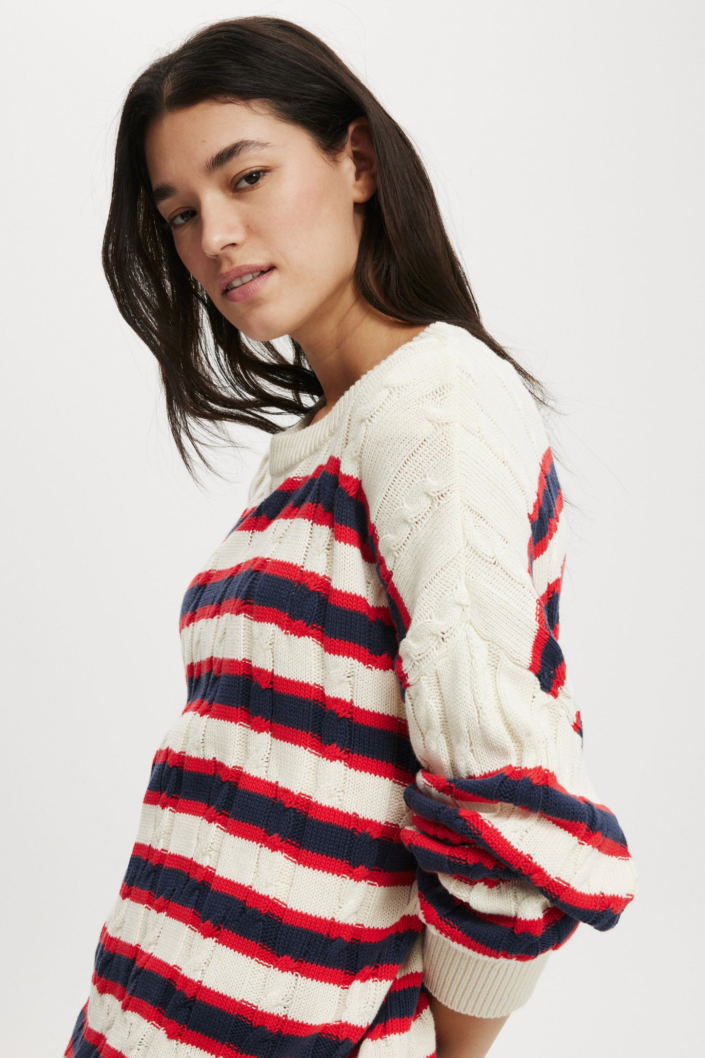Cotton Crew Neck Pullover
