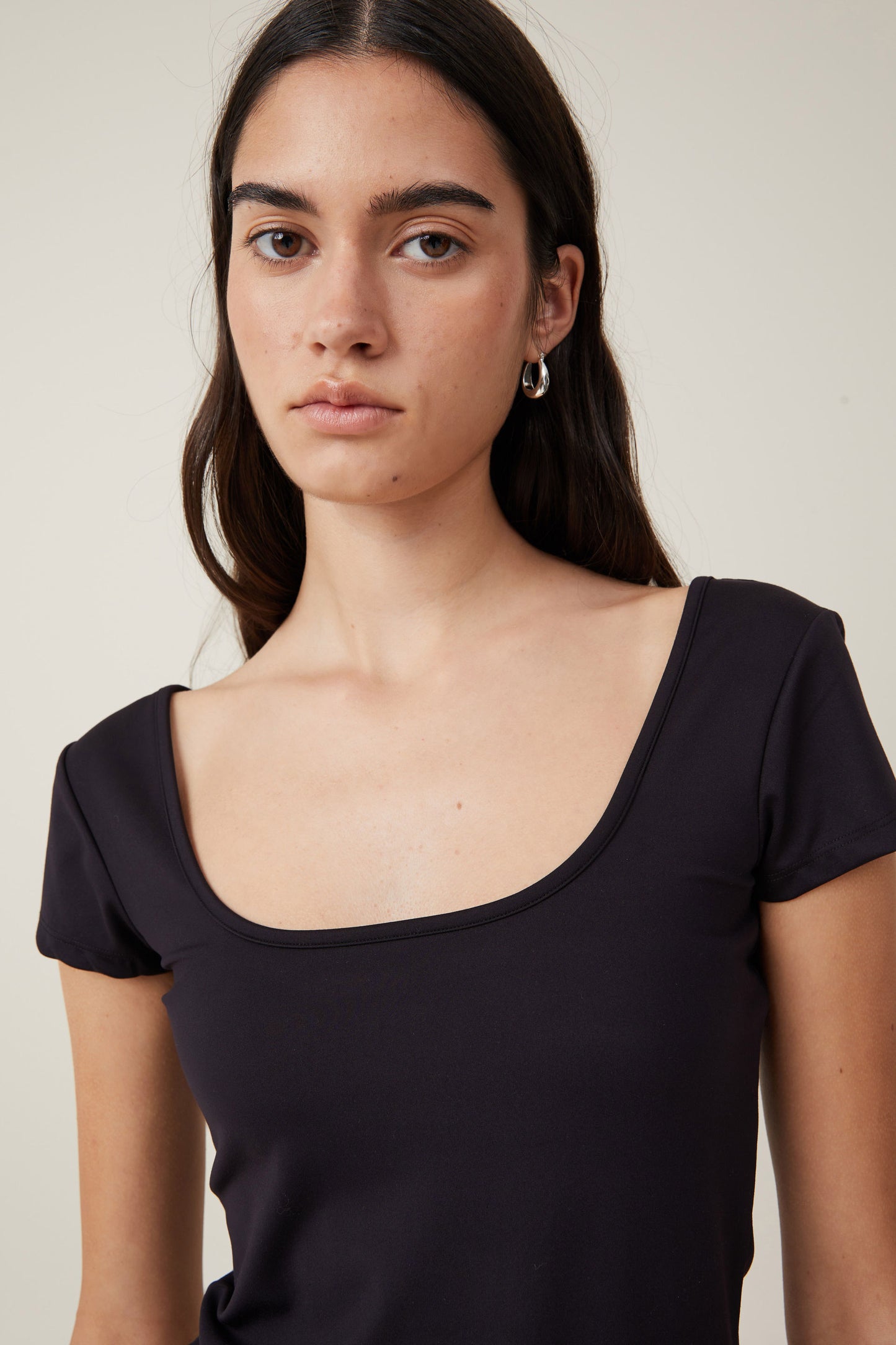 Emily Double Scoop Short Sleeve