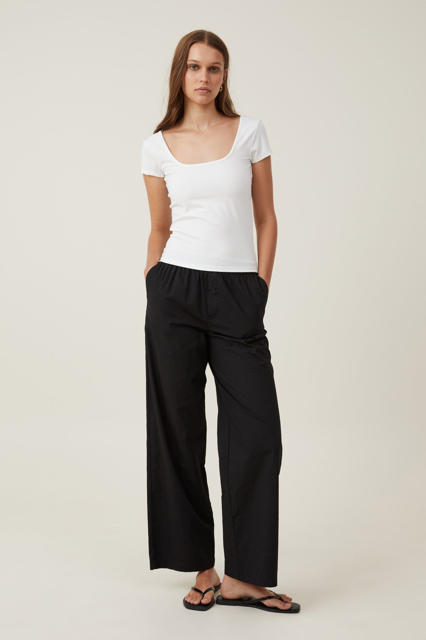 Emily Double Scoop Short Sleeve