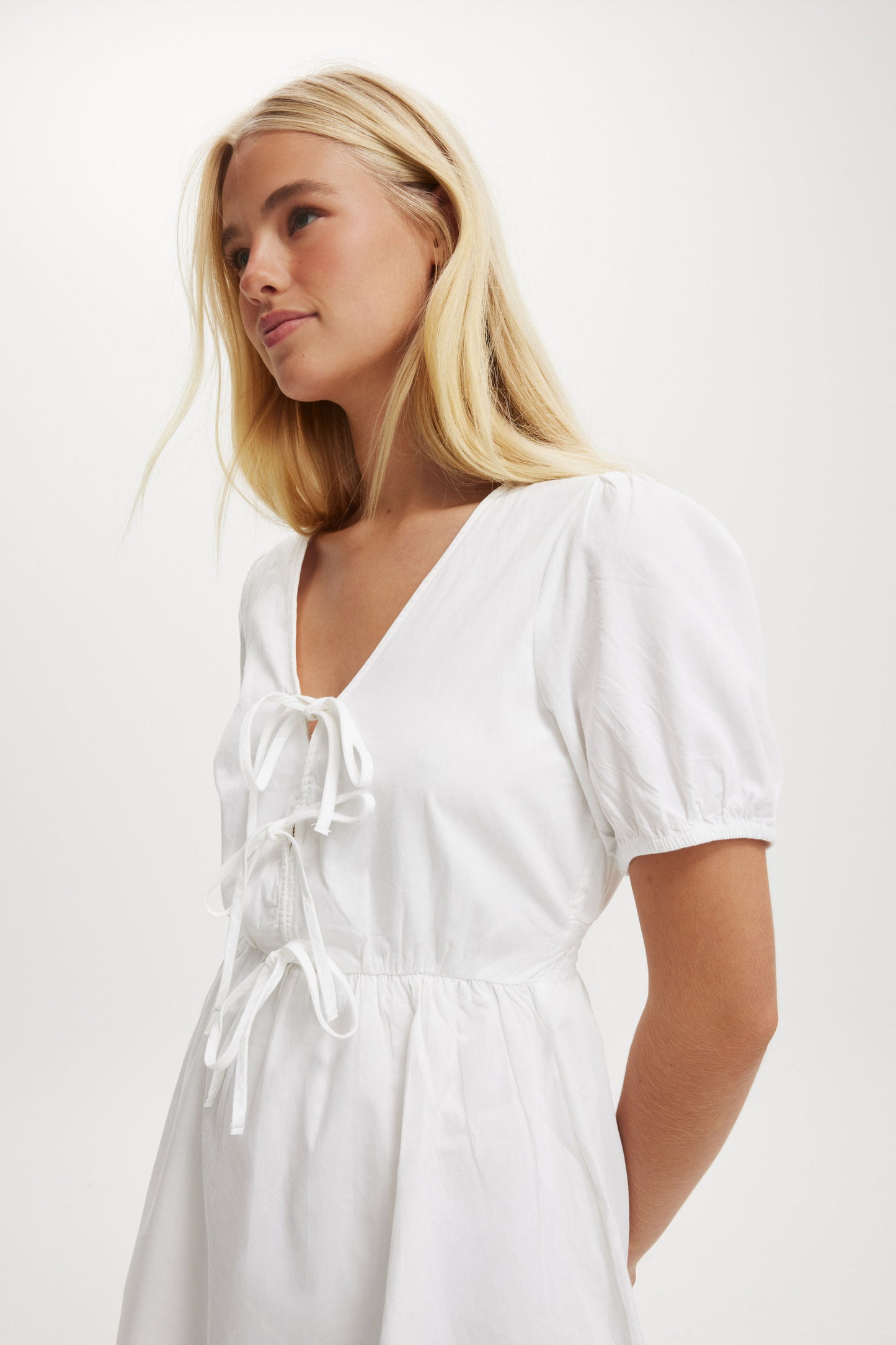 Allegra Tie Detail Mini Dress