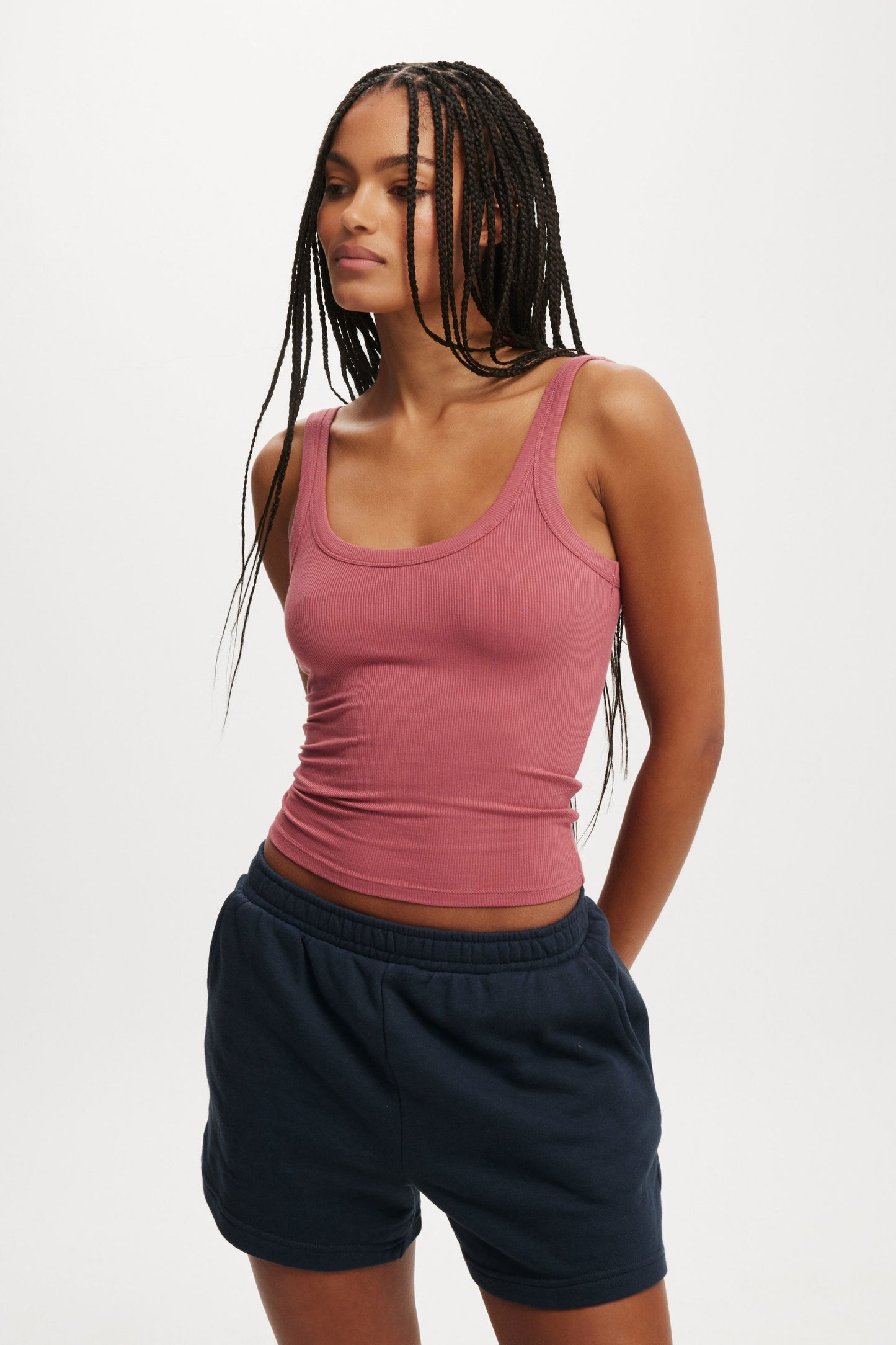 Staple Rib Double Scoop Tank