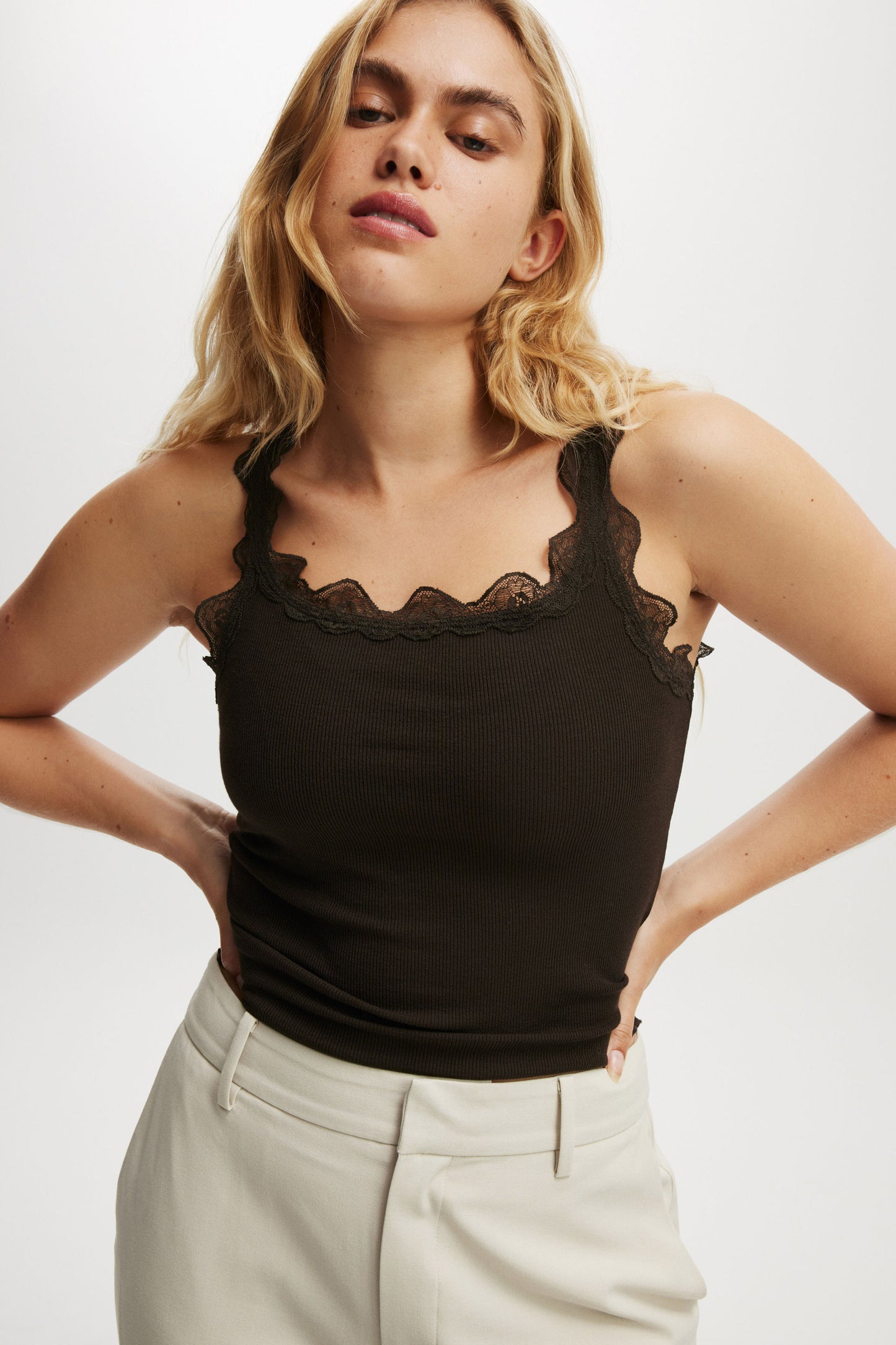 Tibby Lace Trim Tank