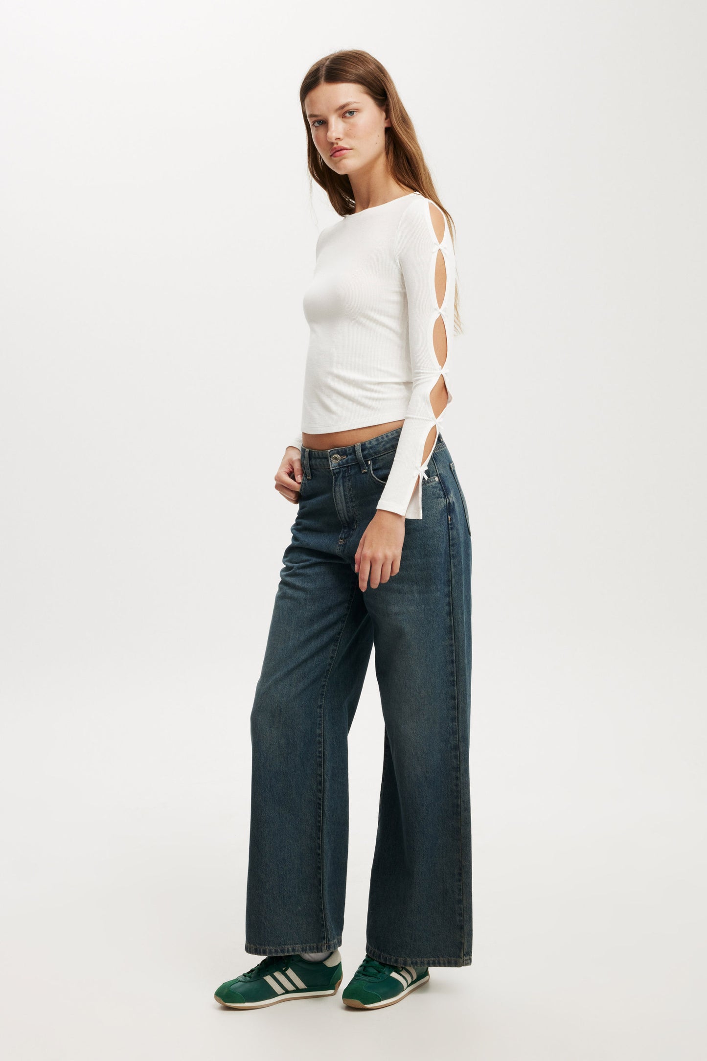 Bow Detail Long Sleeve Top