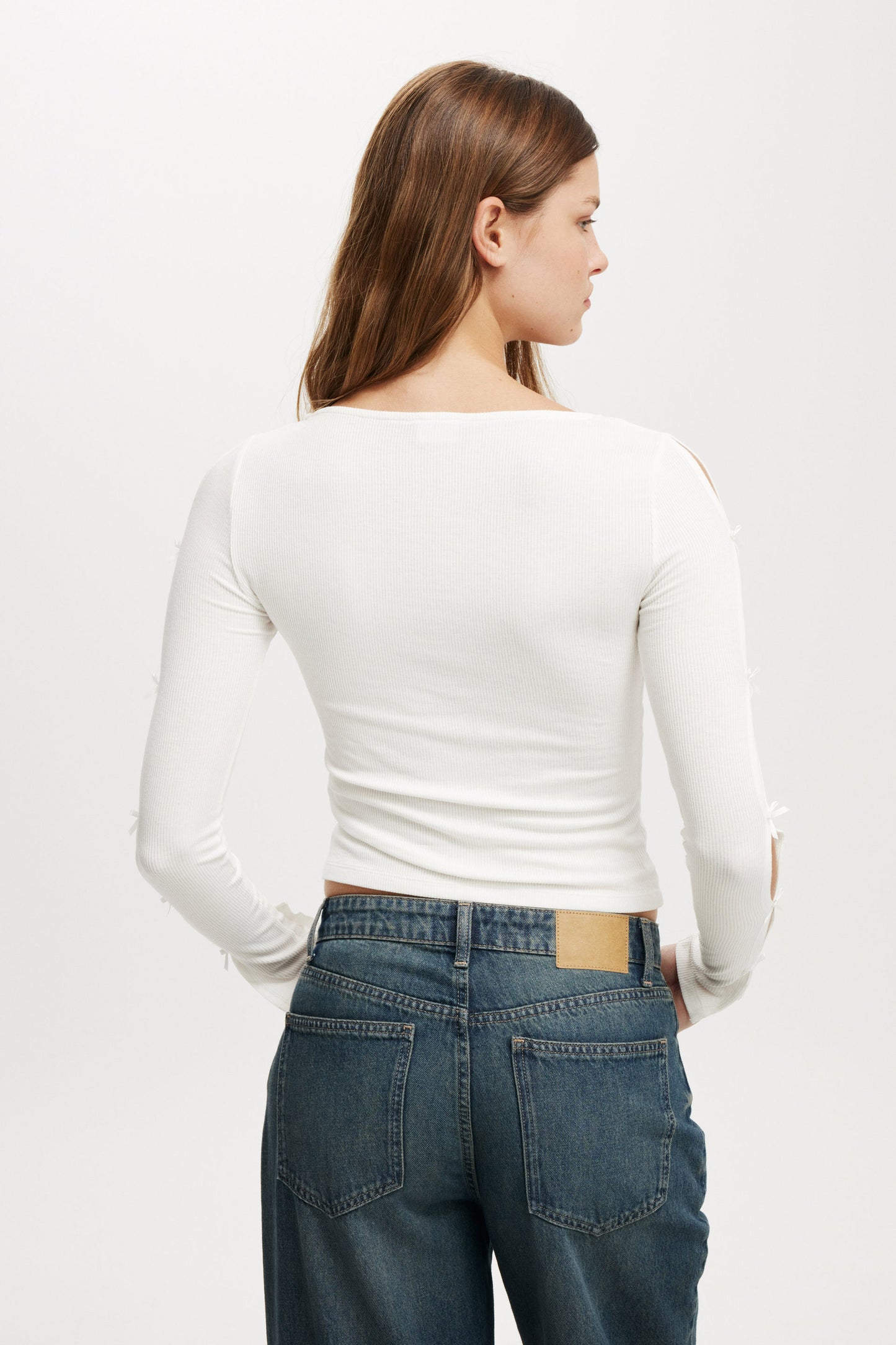 Bow Detail Long Sleeve Top