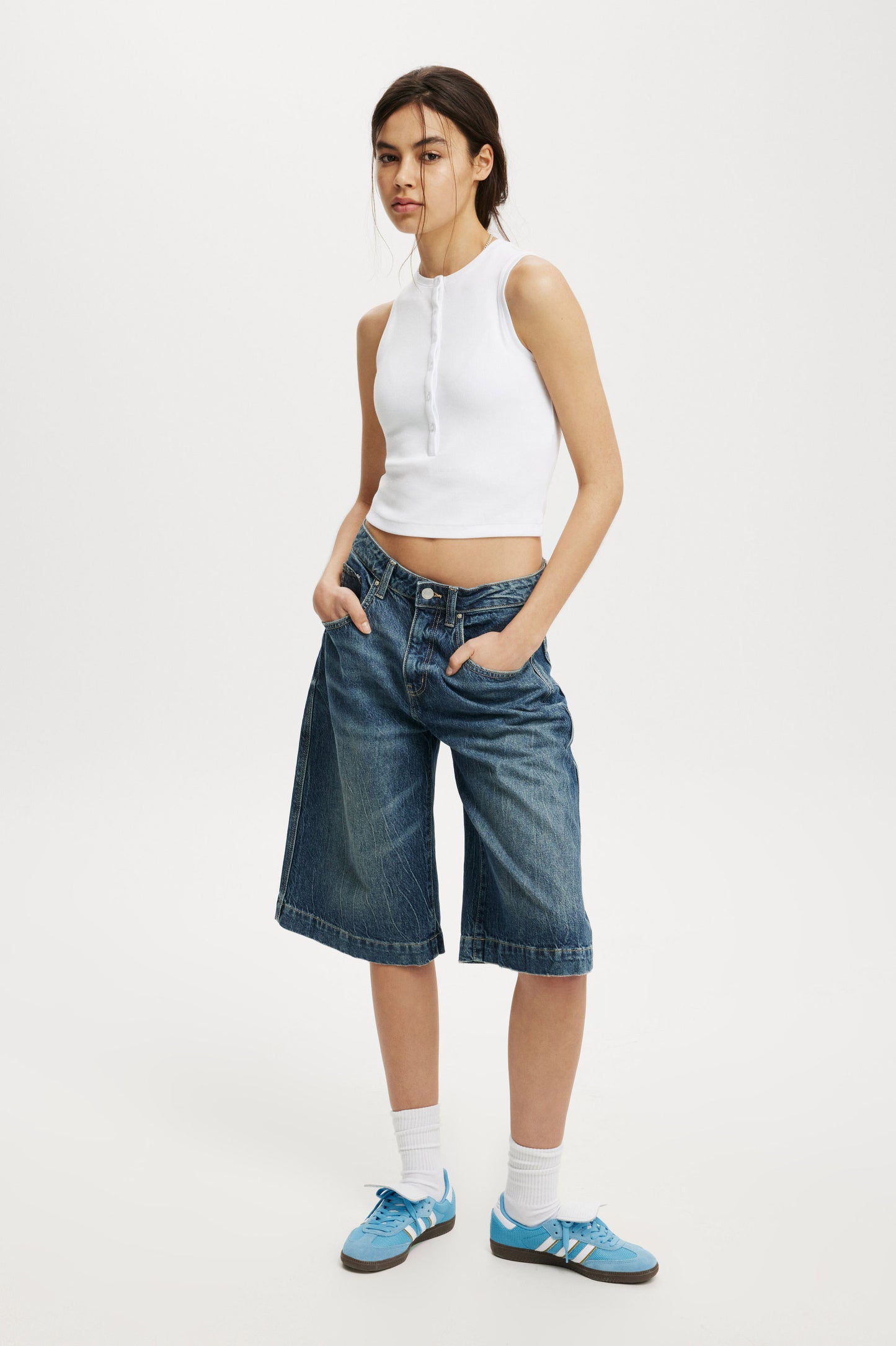 Kelsey Button Front Henley Tank