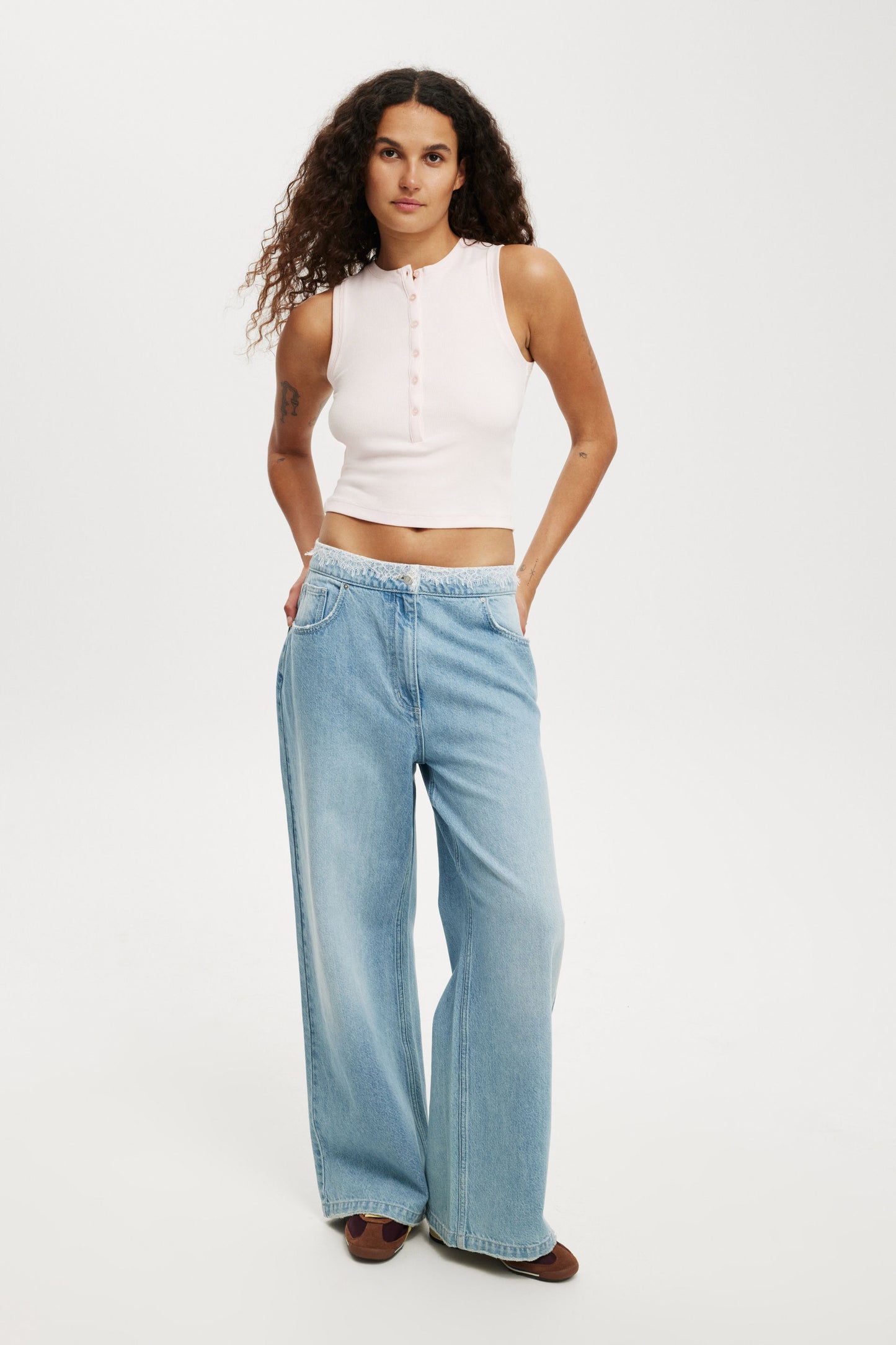 Kelsey Button Front Henley Tank