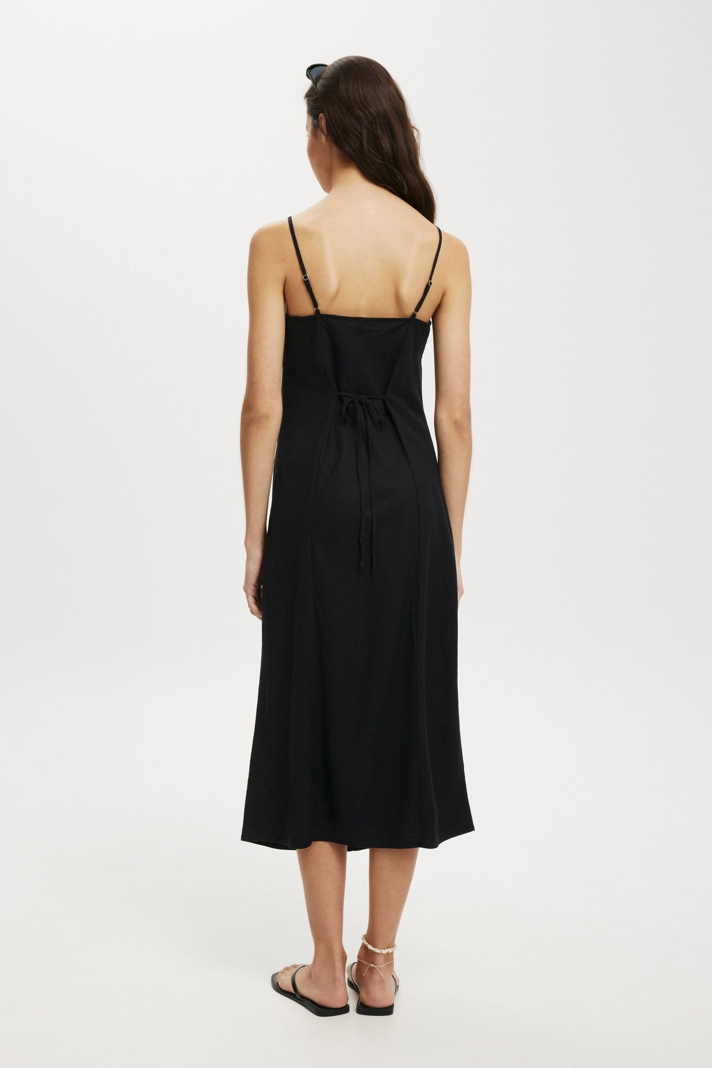 Haven Straight Neck Midi Dress