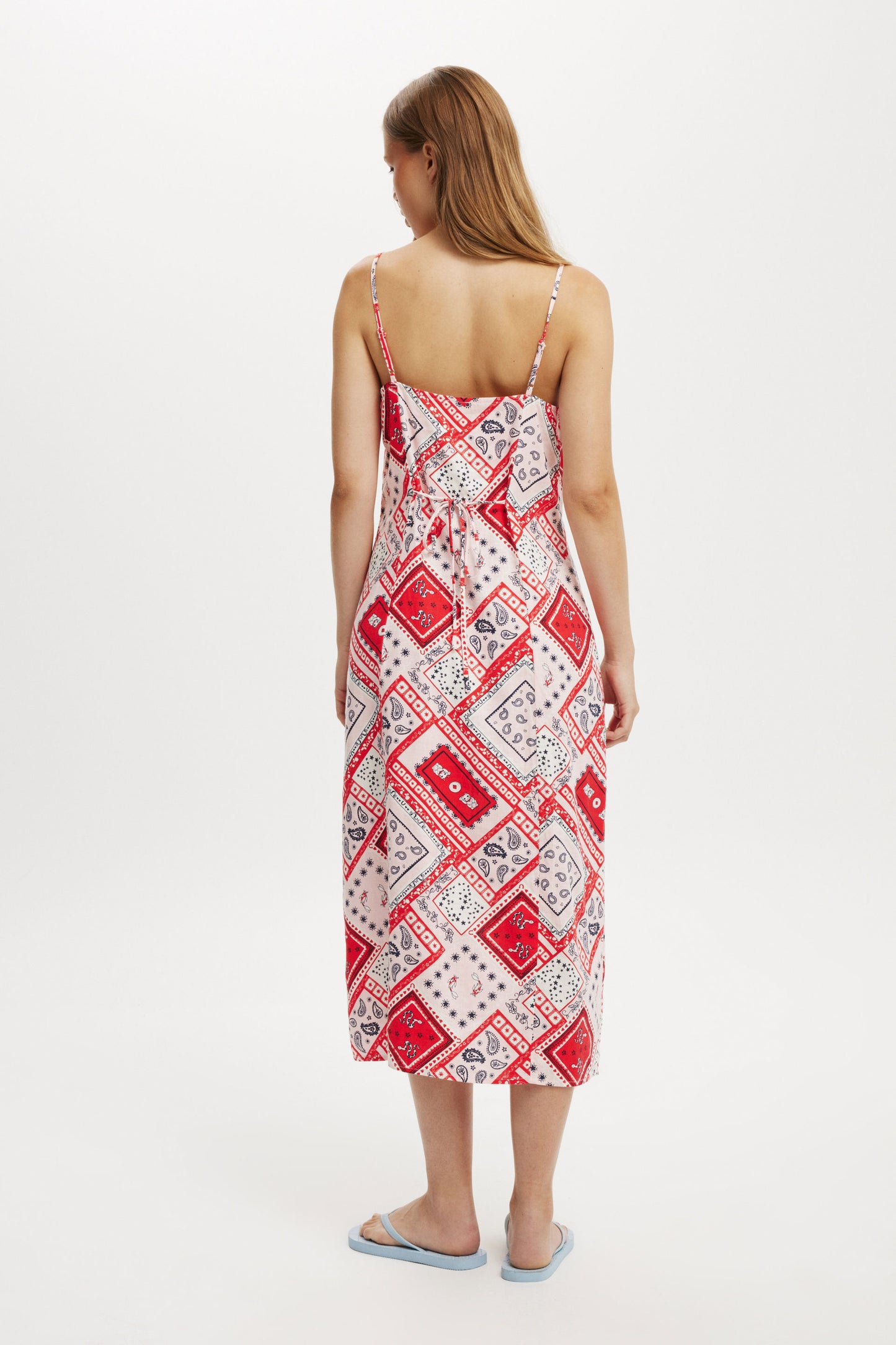 Haven Straight Neck Midi Dress