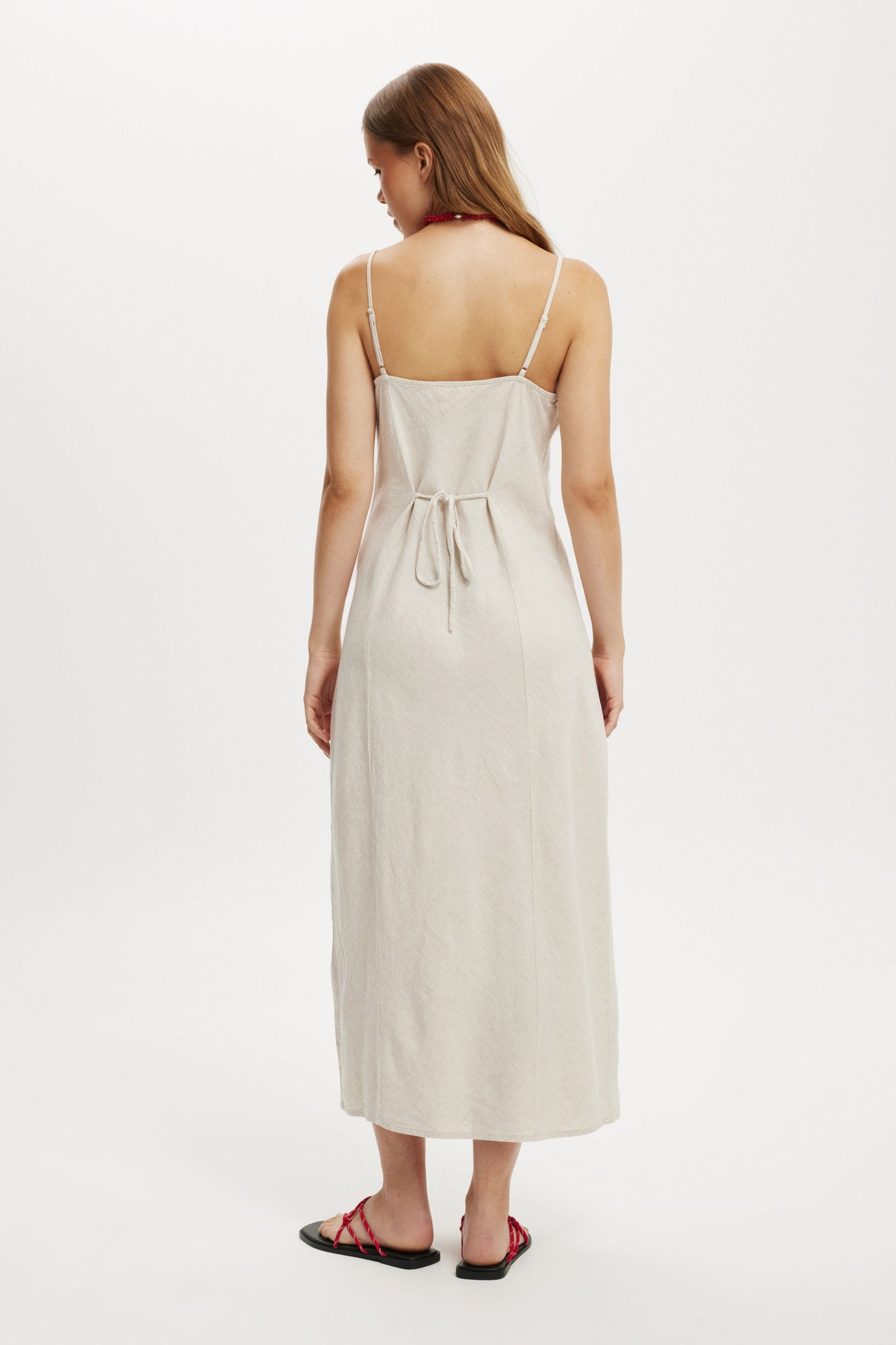 Haven Straight Neck Midi Dress