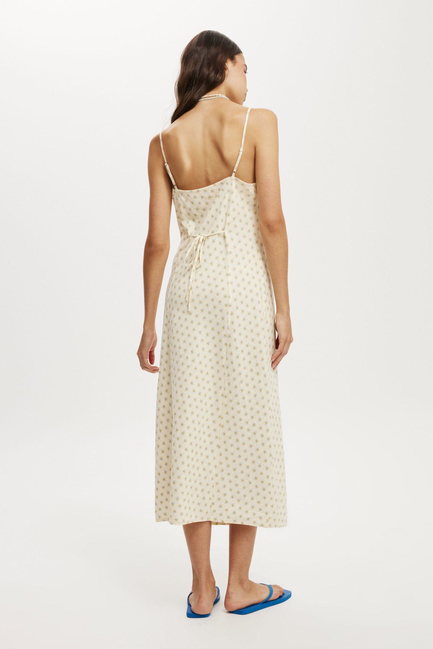 Haven Straight Neck Midi Dress