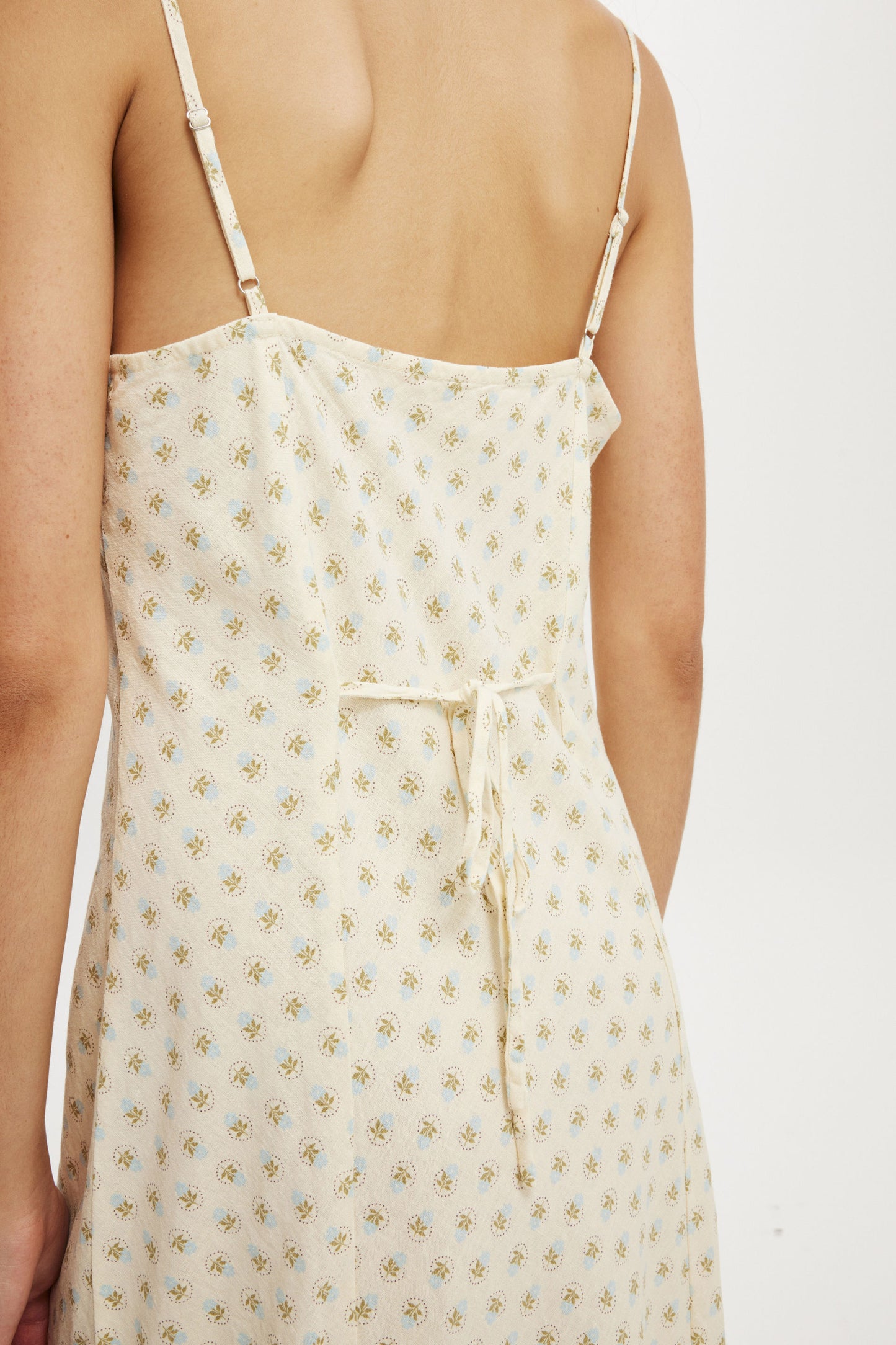 Haven Straight Neck Midi Dress