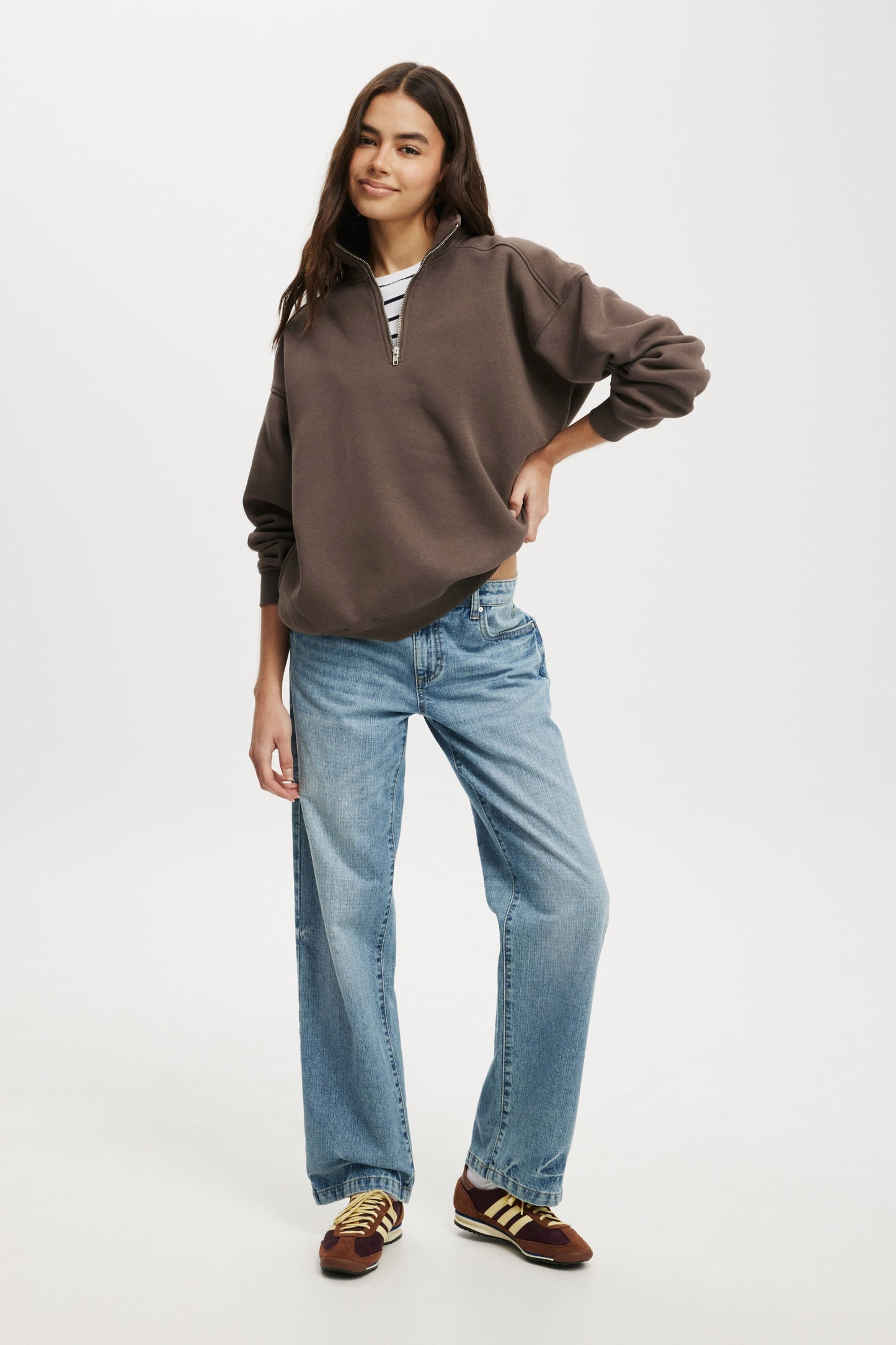 Classic Fleece Oversized Half Zip Sweatshirt