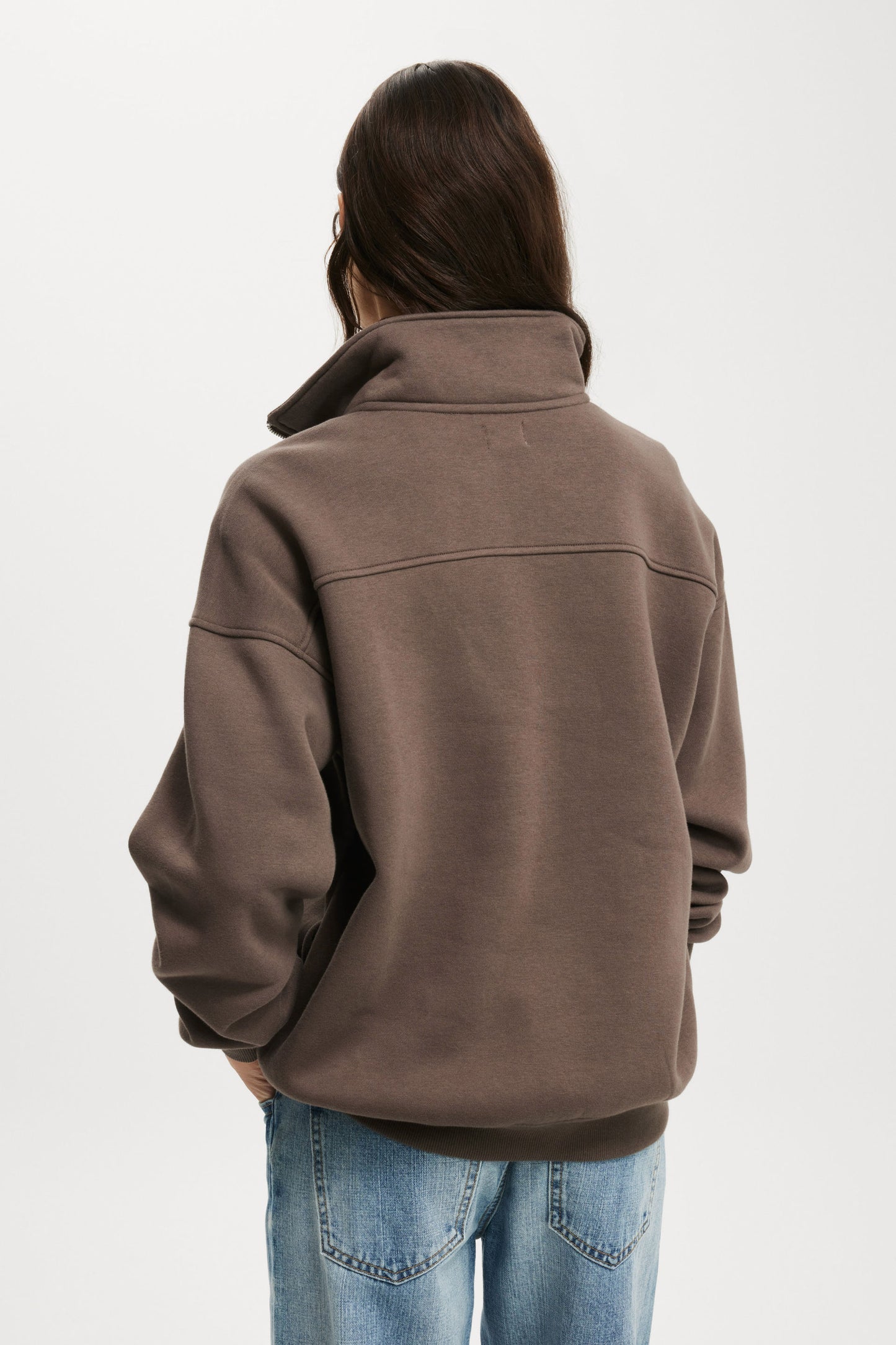 Classic Fleece Oversized Half Zip Sweatshirt