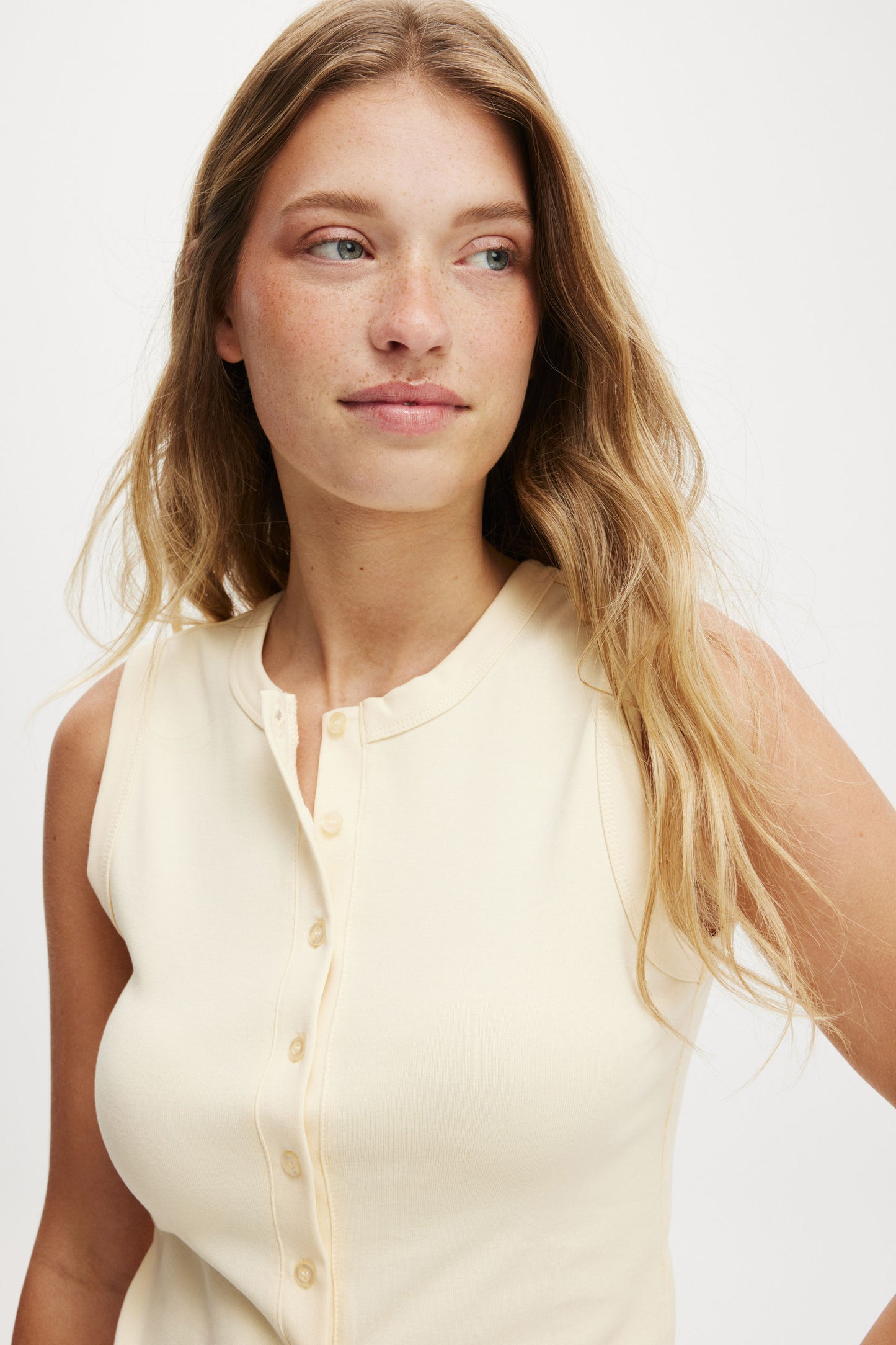 Charlie Button Front Tank