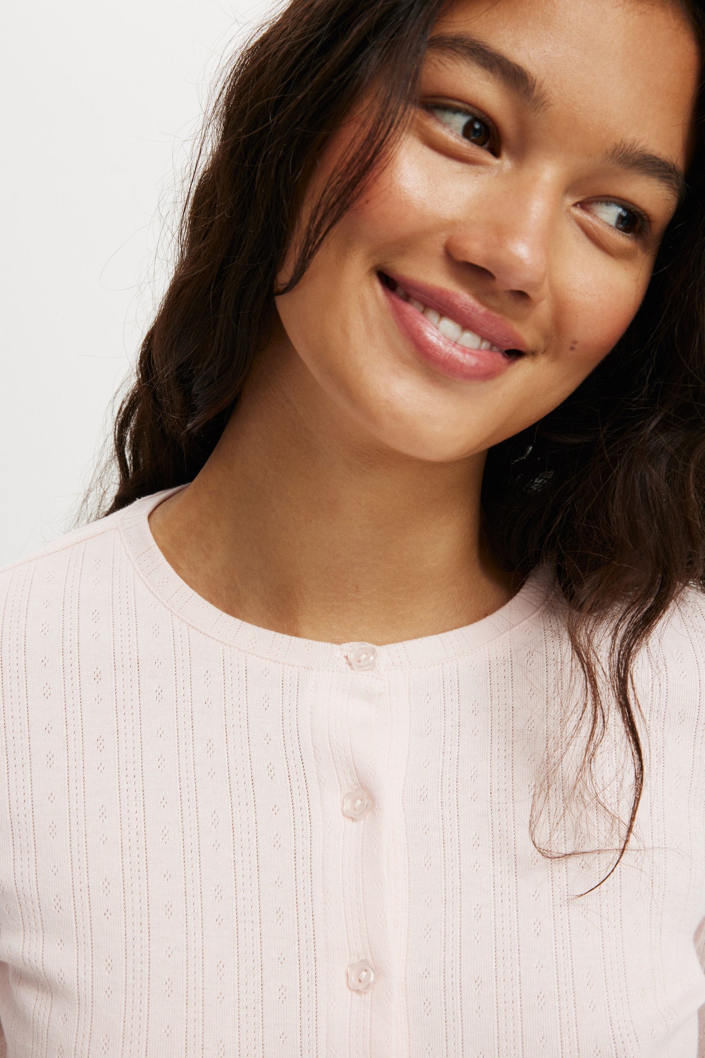 Scarlet Pointelle Cardi