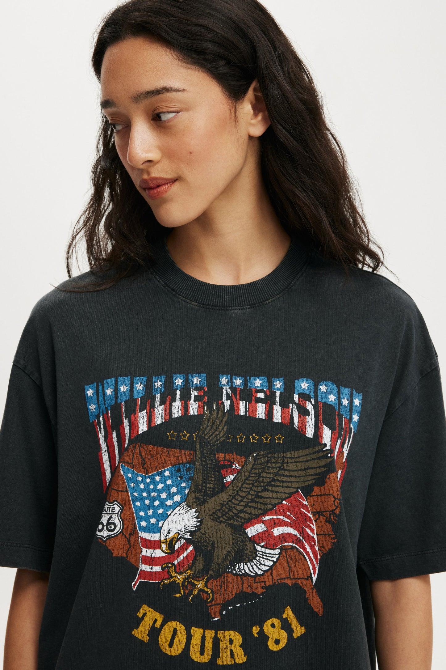 Willie Nelson Boxy Graphic Music Tee