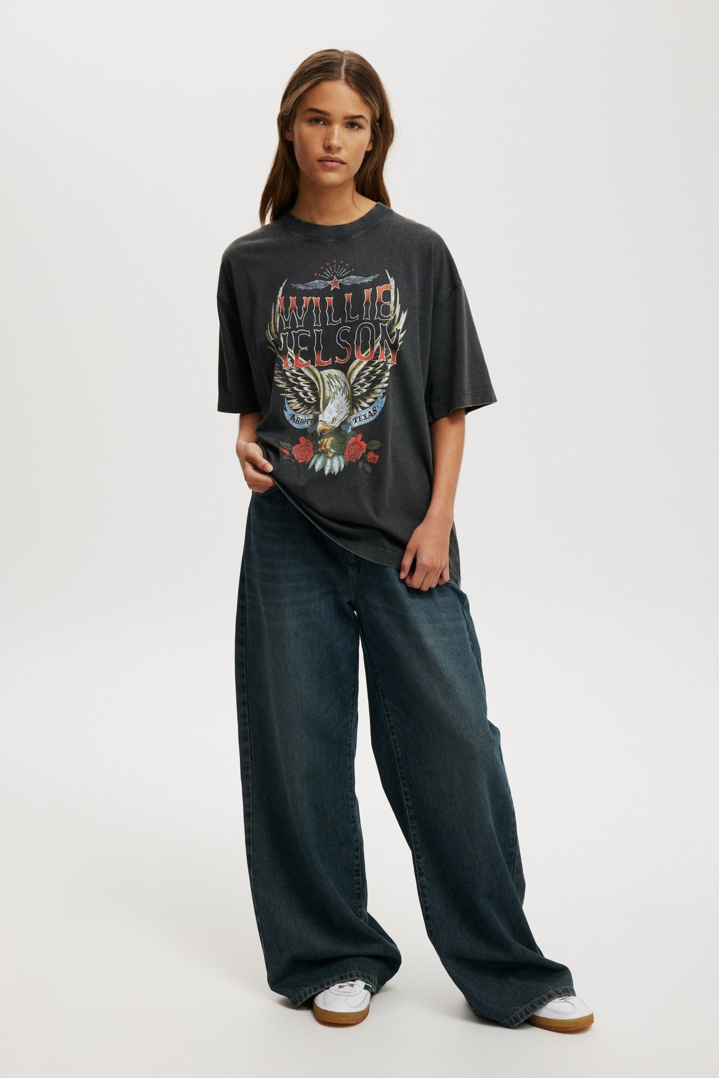 Willie Nelson Music Boxy Graphic Tee