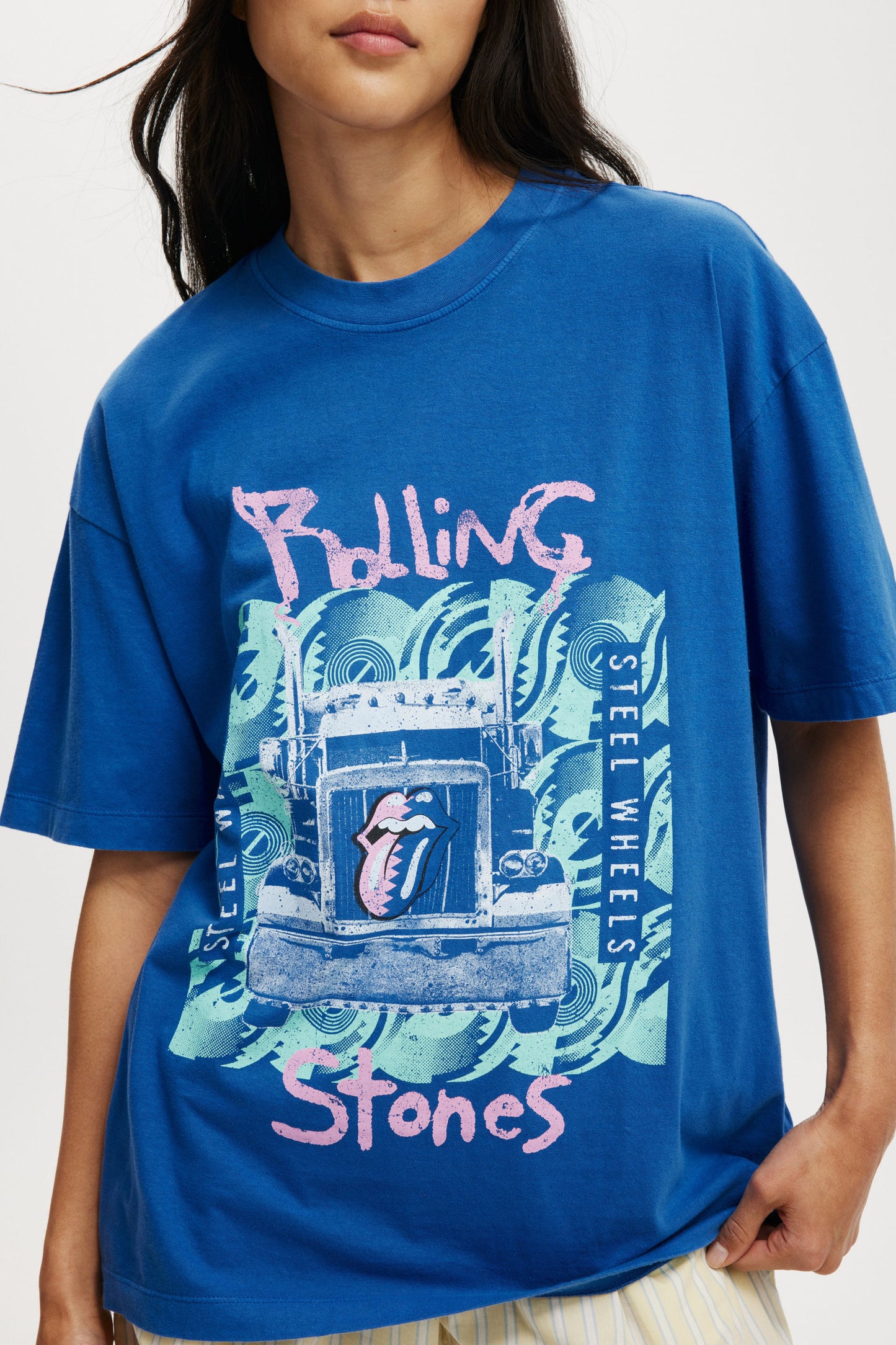 Rolling Stones Boxy Graphic Music Tee