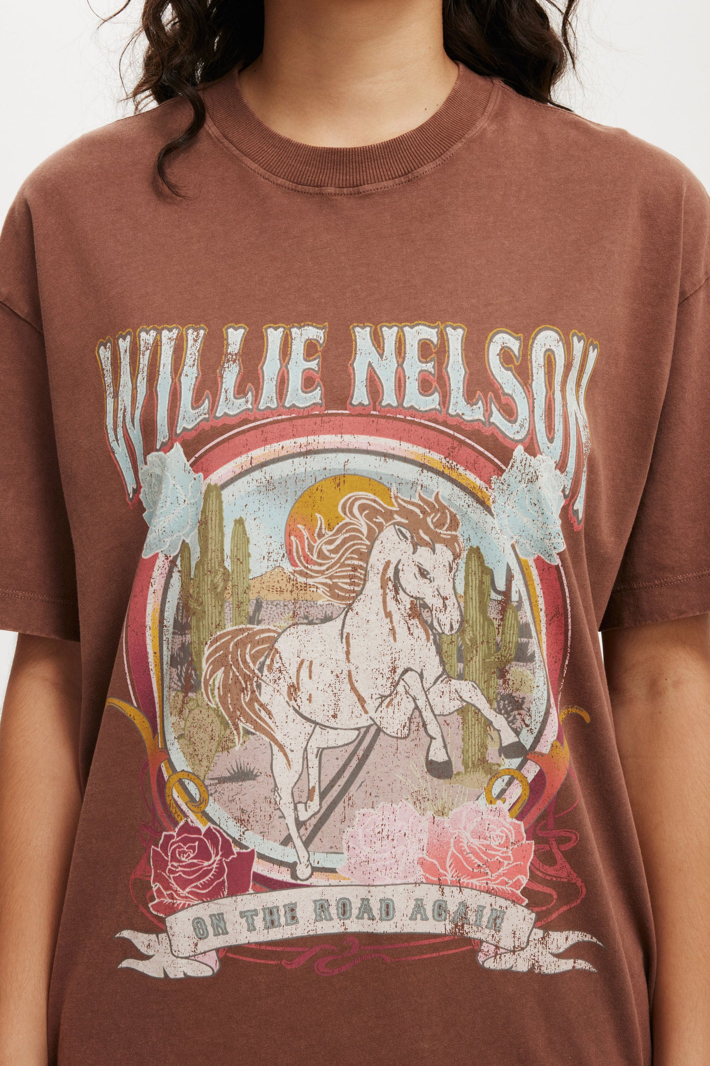 Willie Nelson Boxy Graphic Music Tee