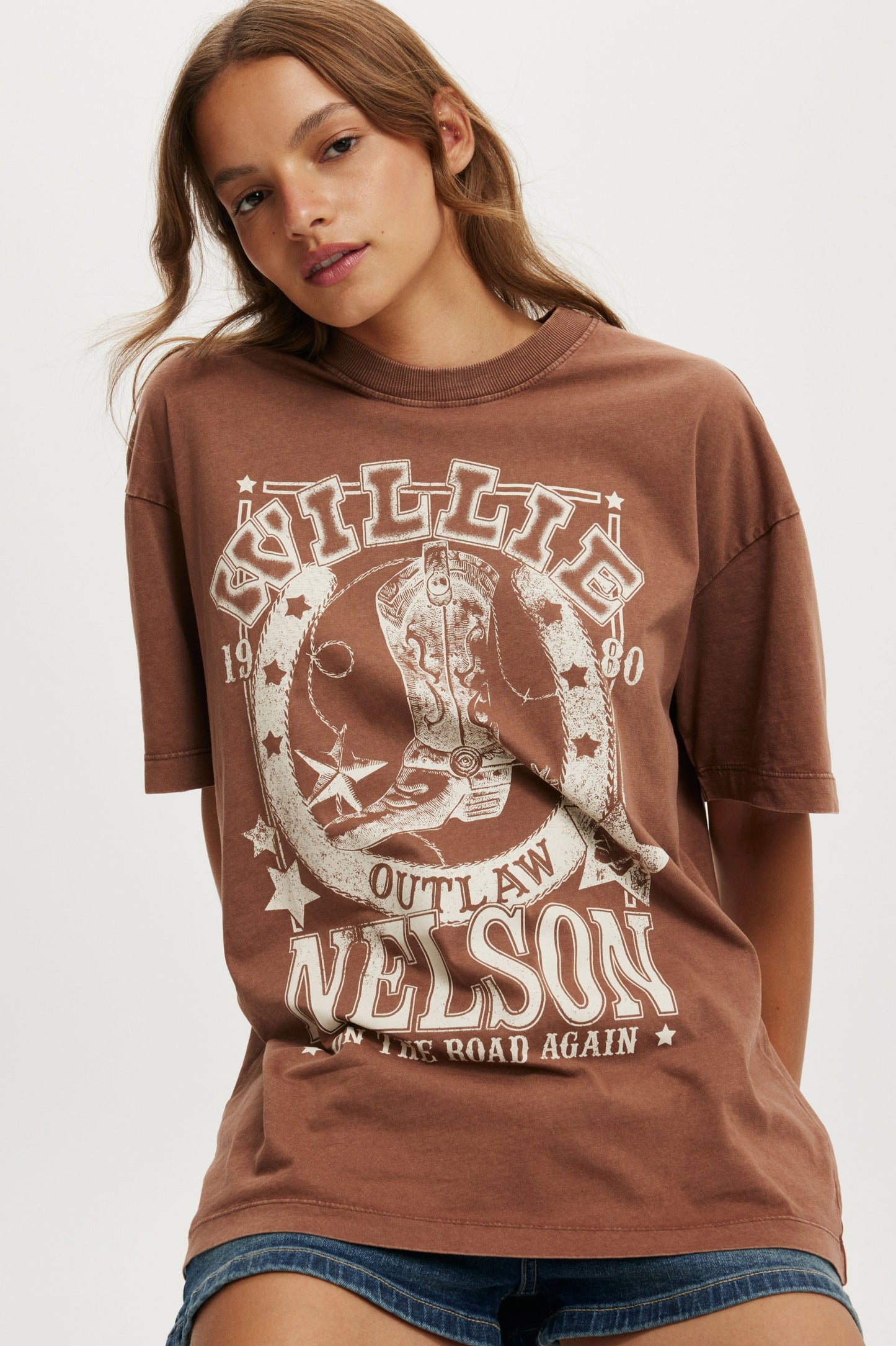 Willie Nelson Boxy Graphic Tee