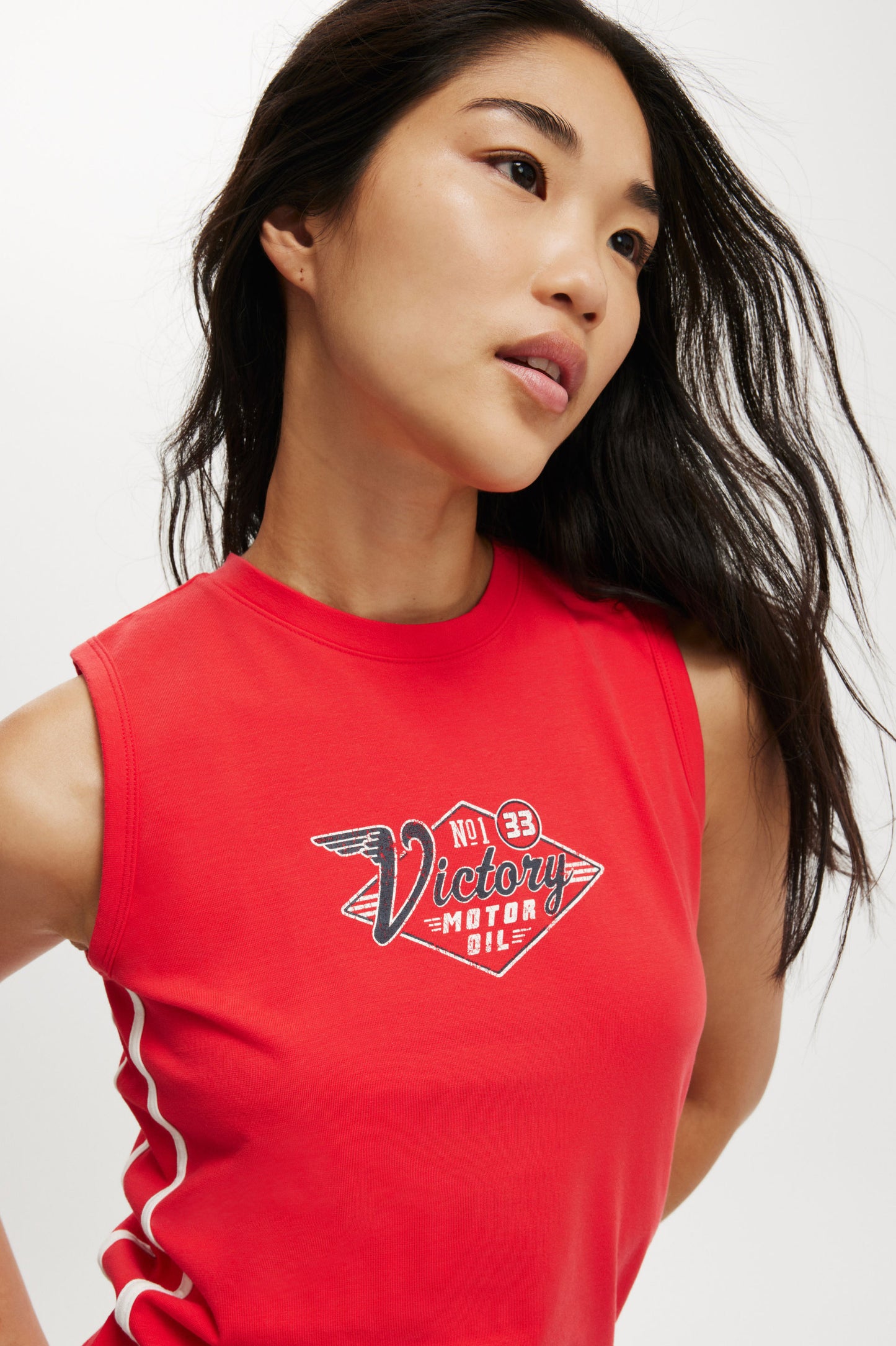 Fitted Graphic Longline Tank