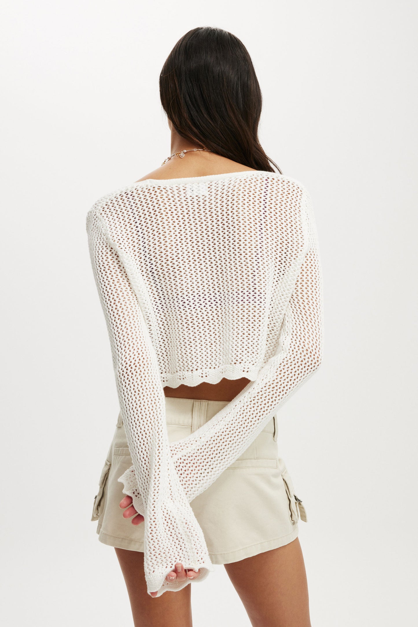 Crochet Scallop Cardigan