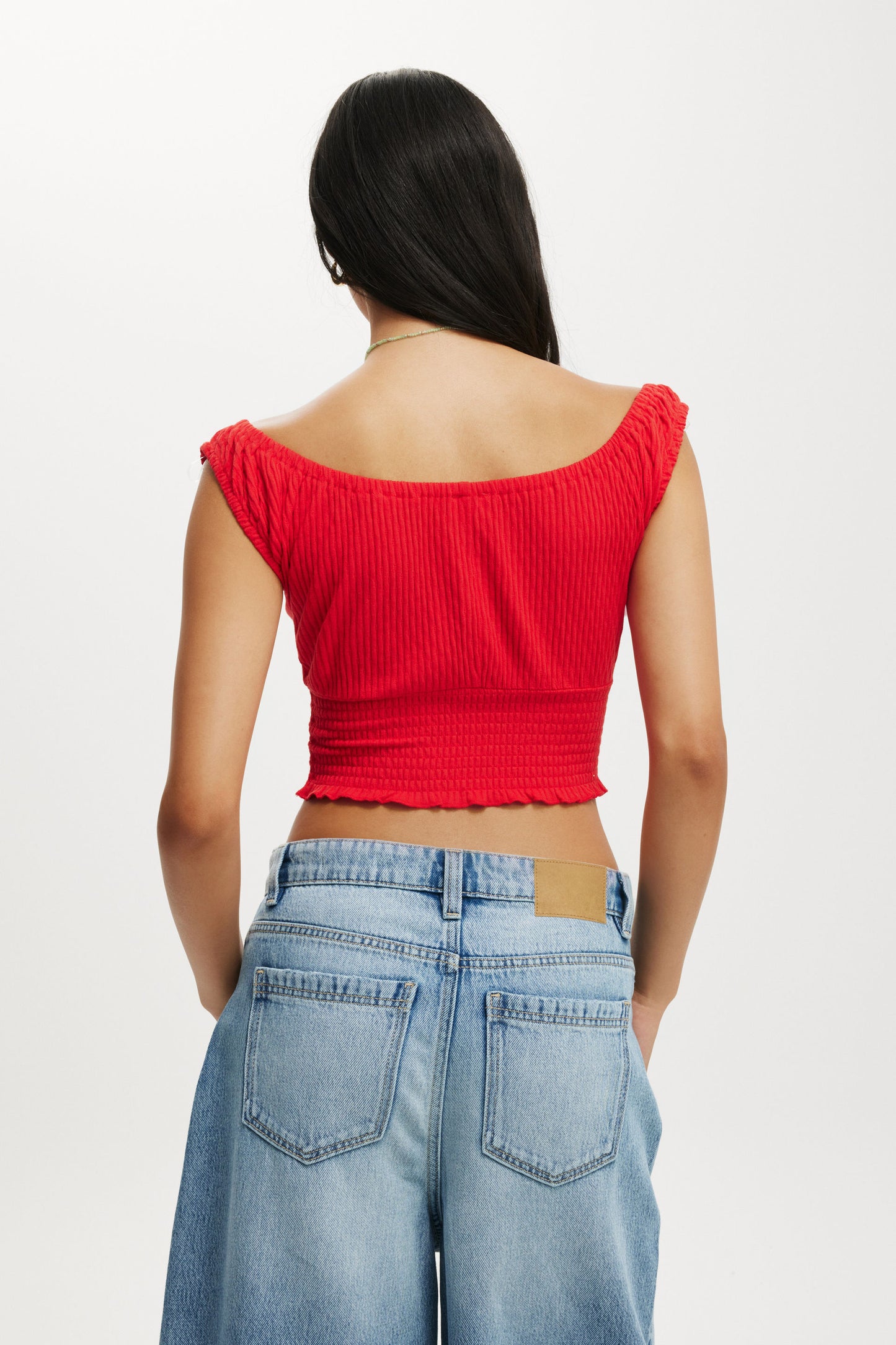 Chloe Shirred Short Sleeve Top