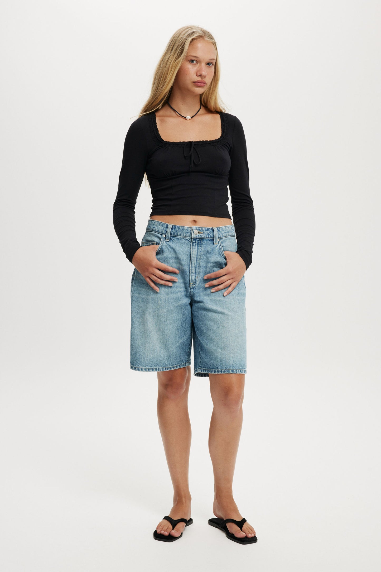 Annie Lace Tie Long Sleeve