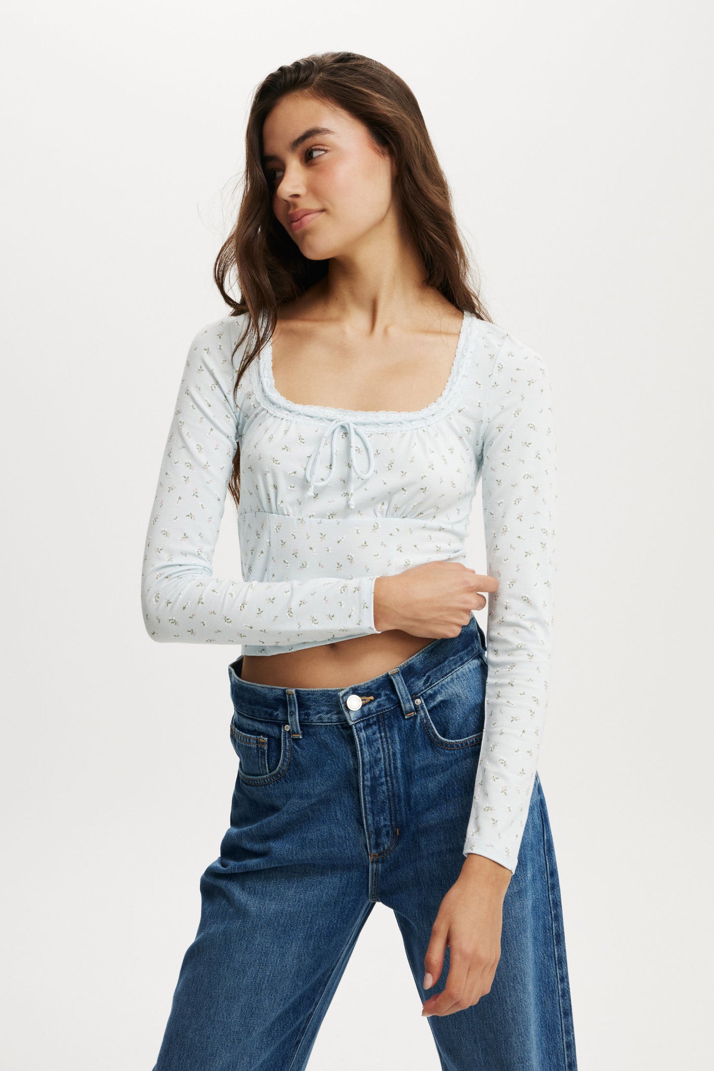 Annie Lace Tie Long Sleeve